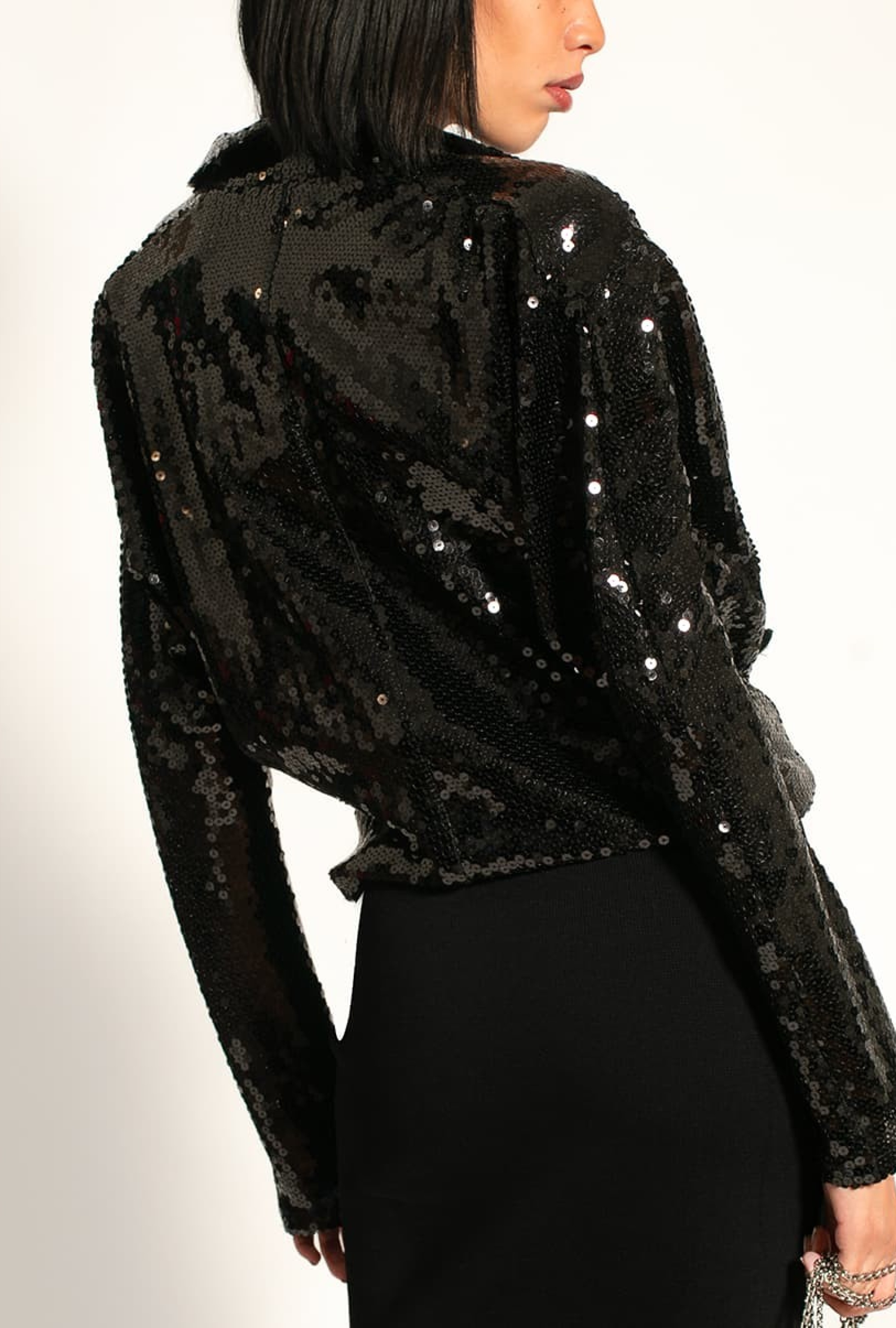 Veste Lise Paillette Noire