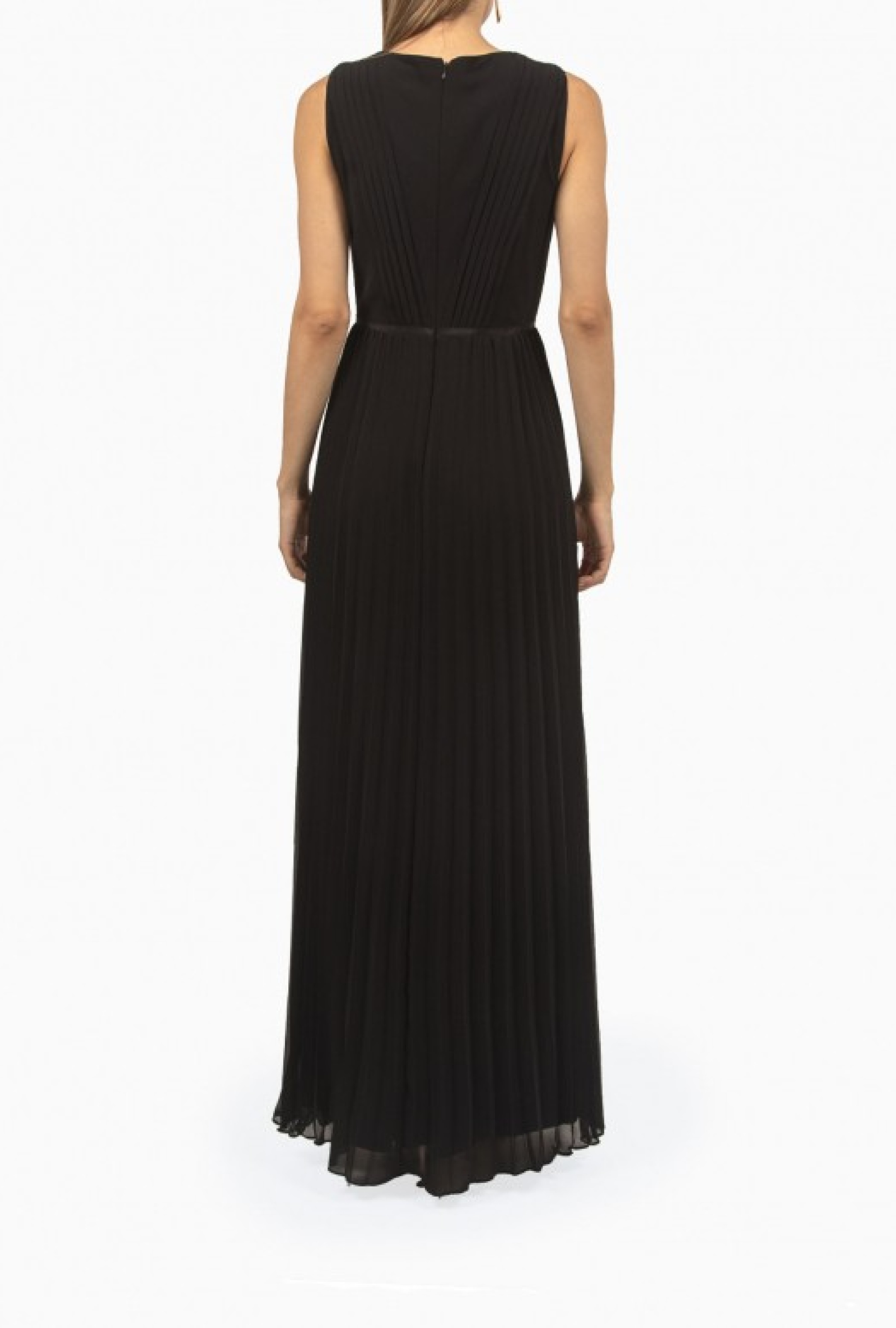 Robe Pleated Chiffon Gown-Exclusivité web