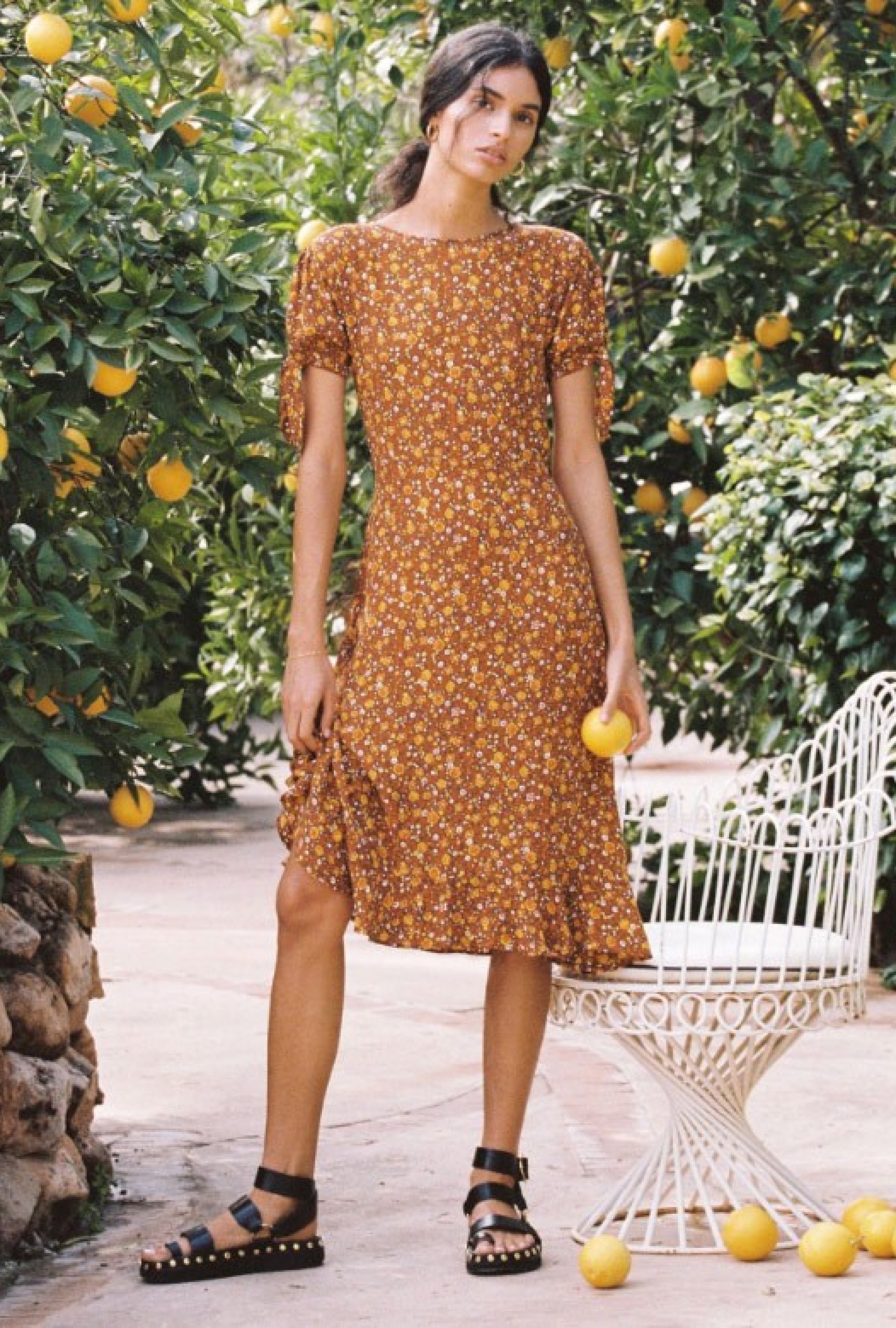 Robe Emilia marron-Exclusivité web