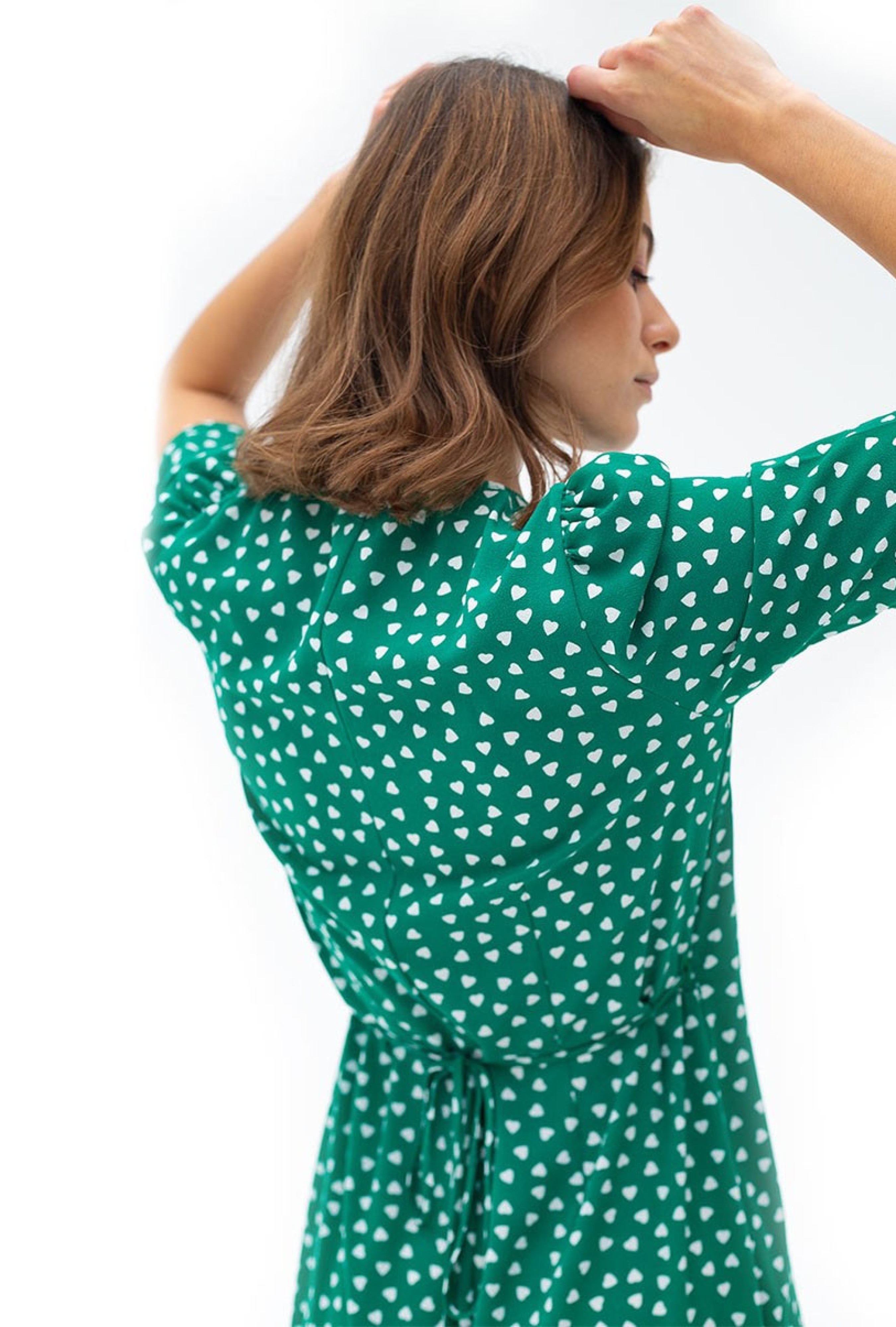 Robe Gabin Vert-Exclusivité web