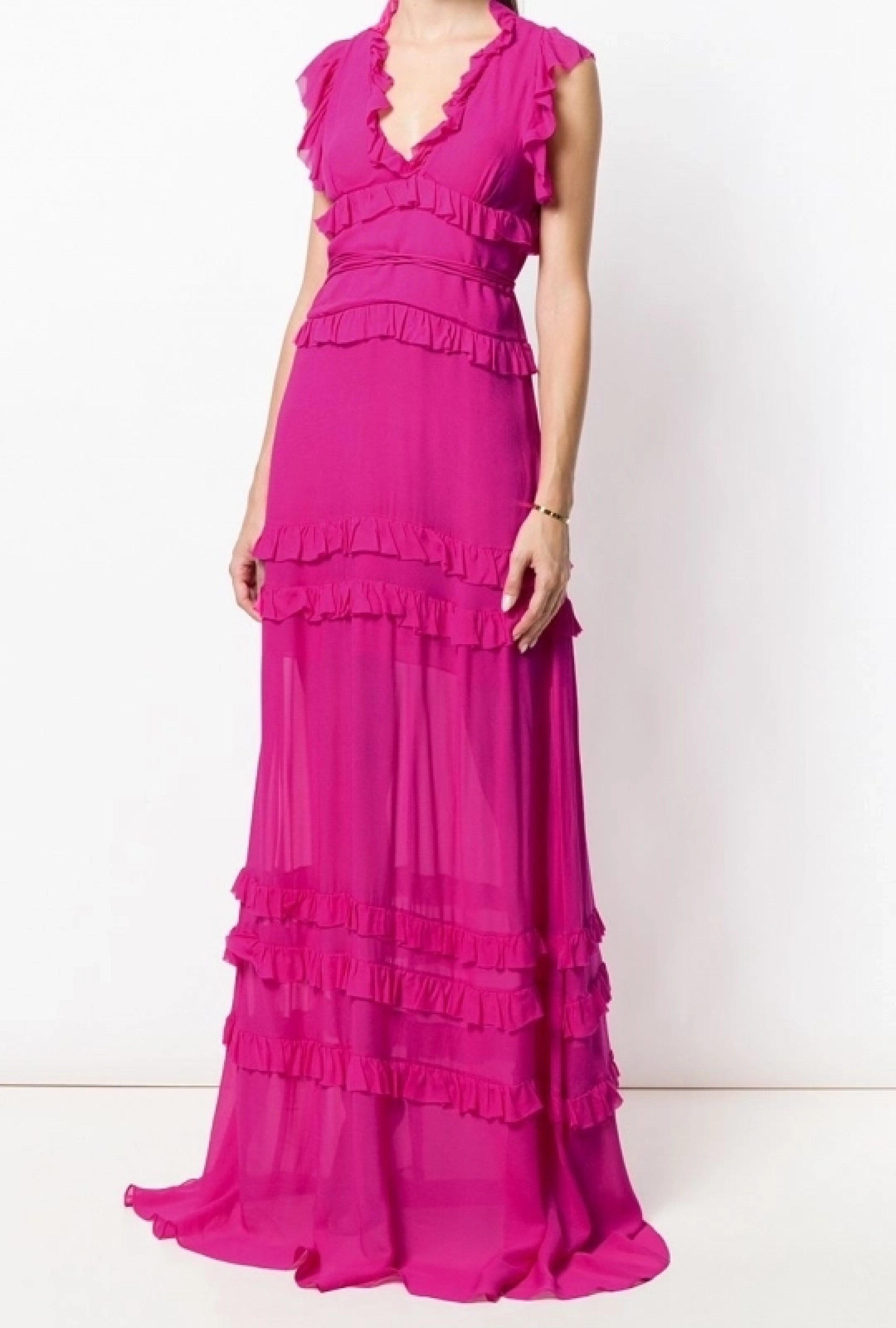 Robe Maxi Ruffles Pink-Exclusivité web