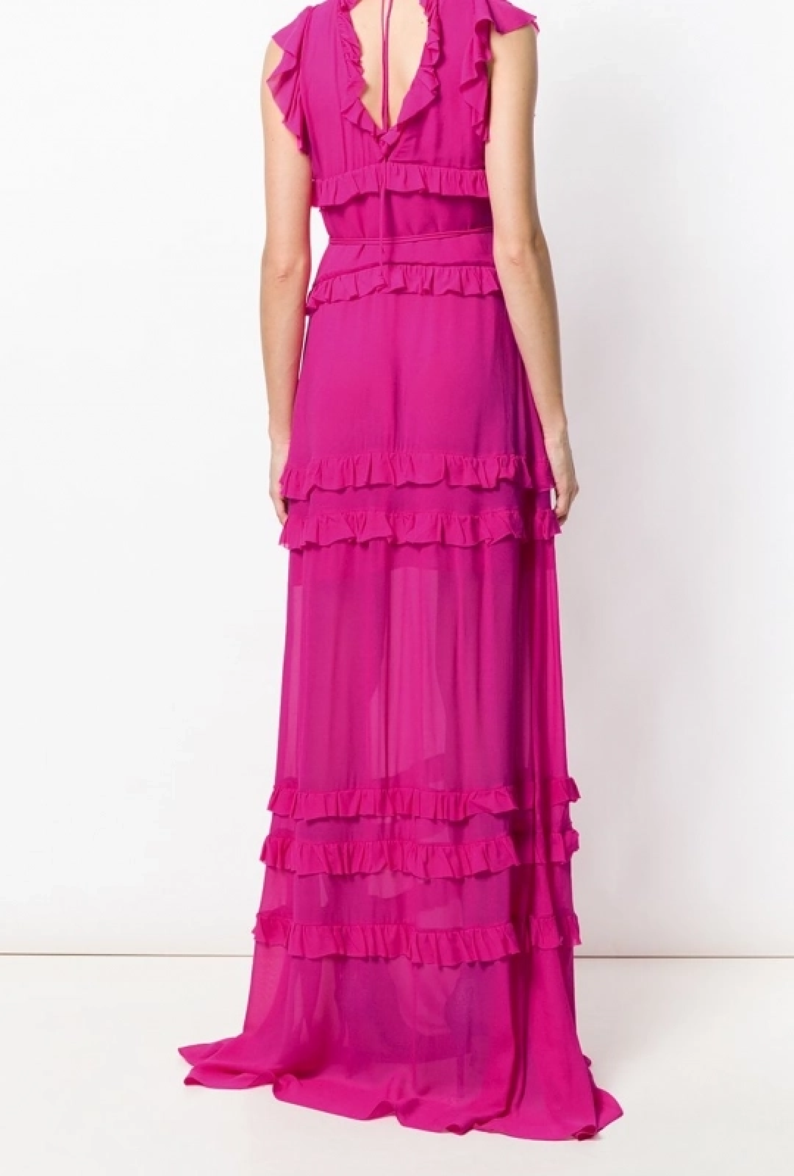 Robe Maxi Ruffles Pink-Exclusivité web