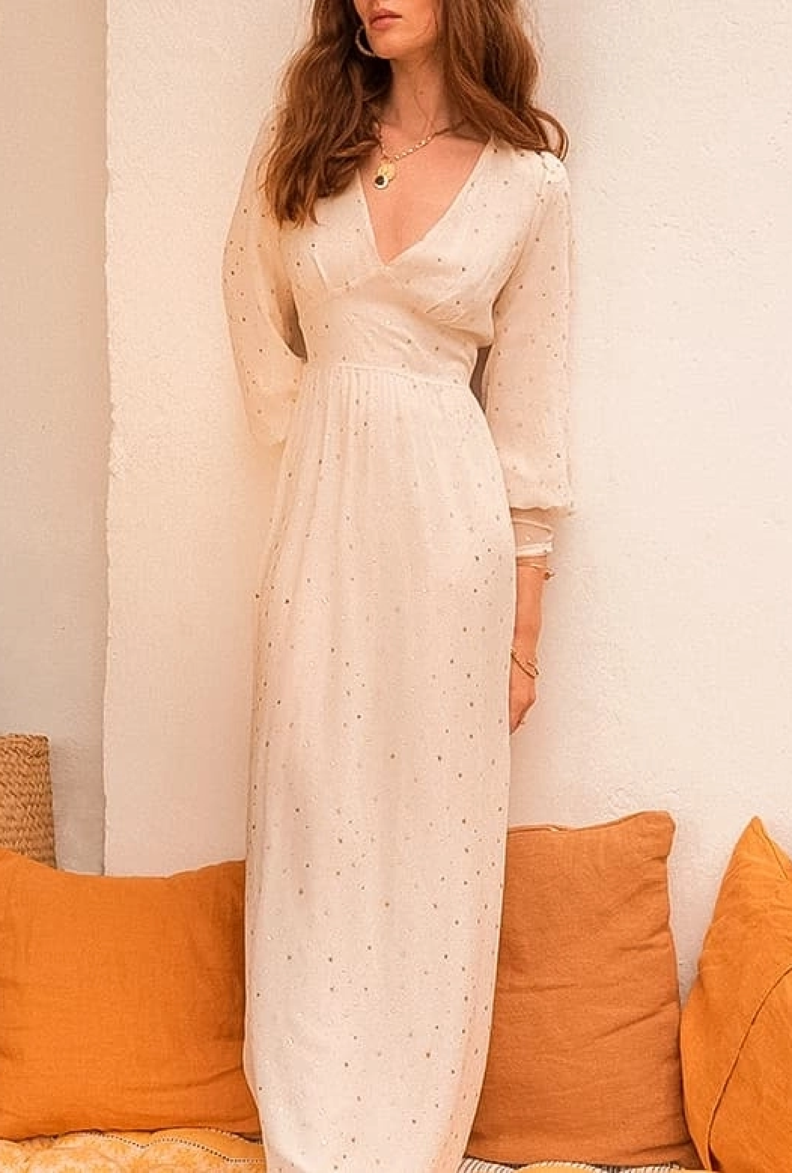 Robe Ecru Etoilée