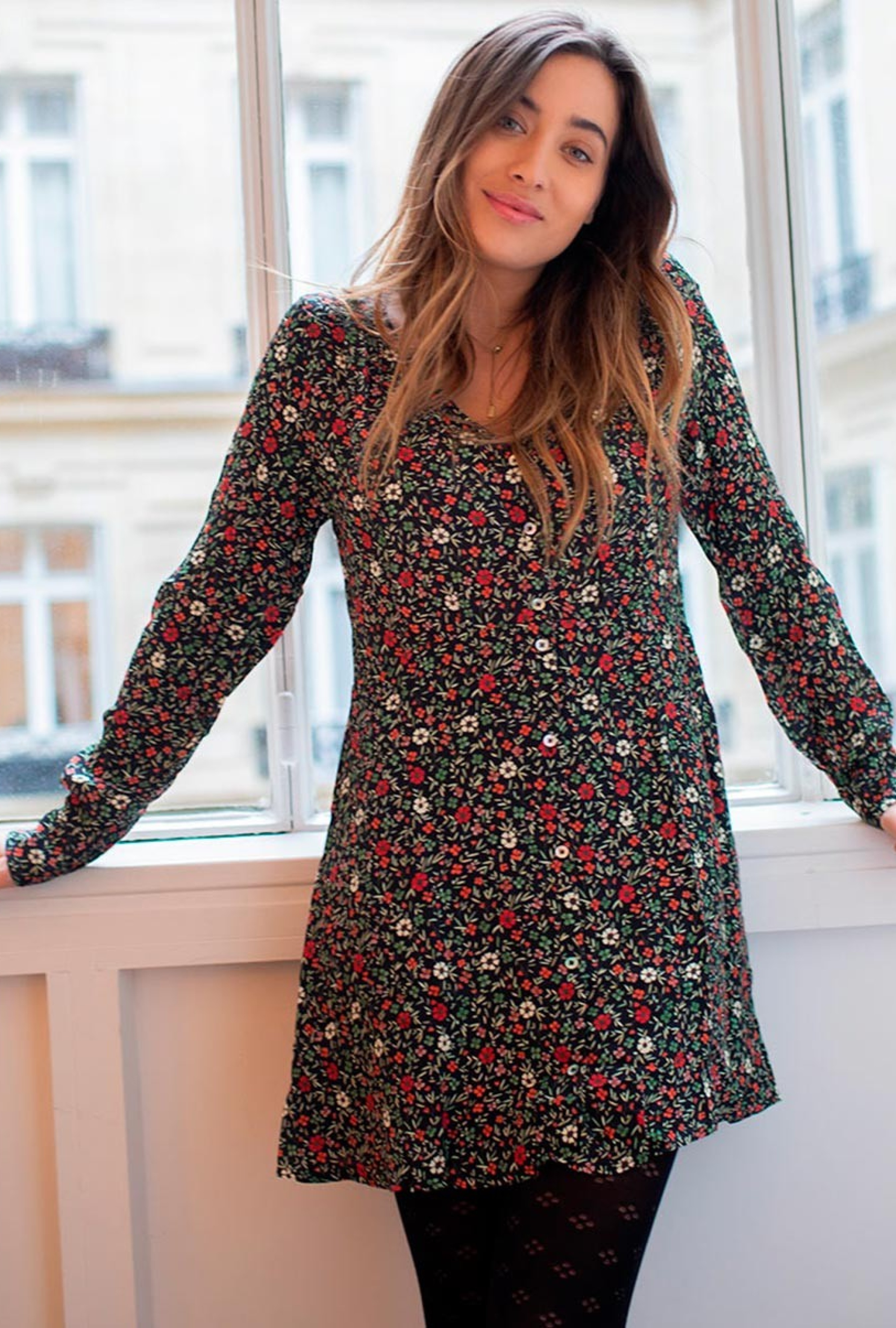 Robe Lana Fleurs