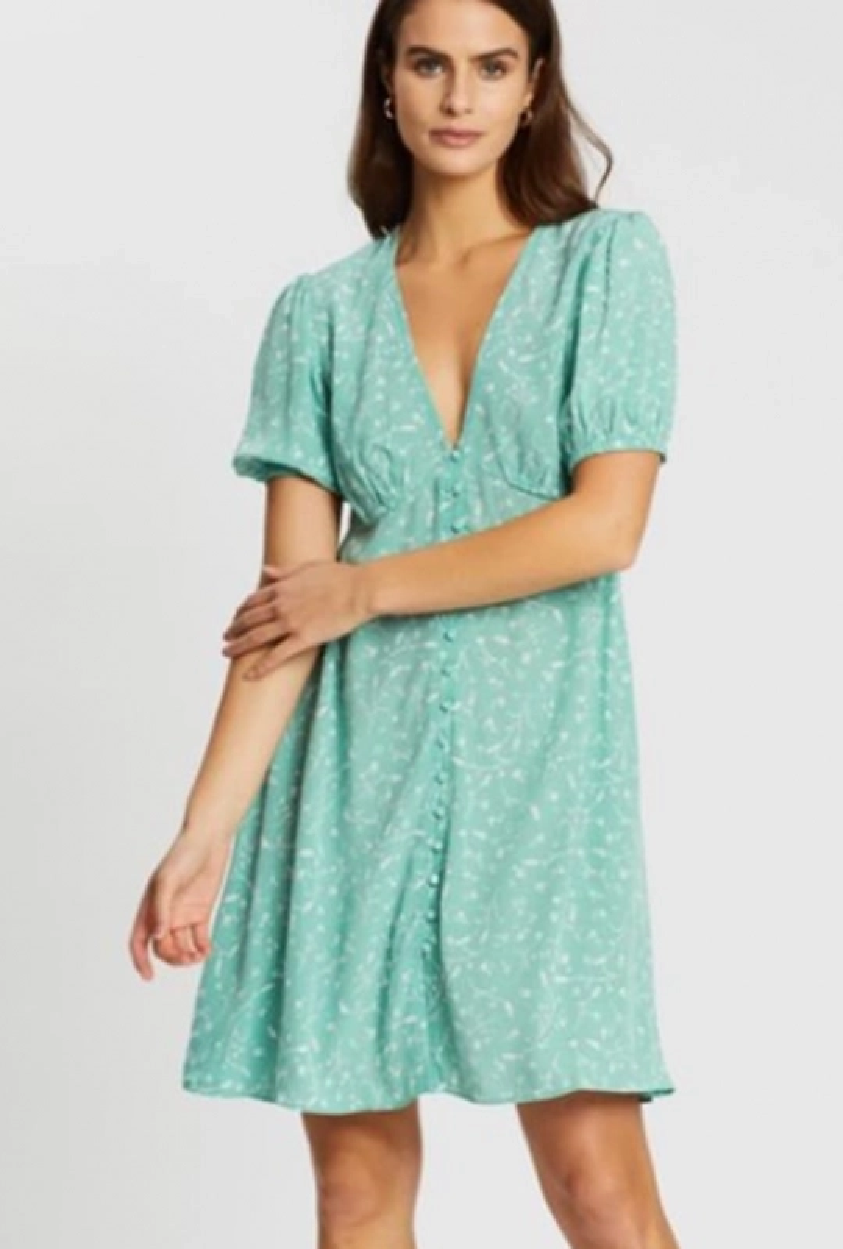 Robe Petunias Verte-Exclusivité web