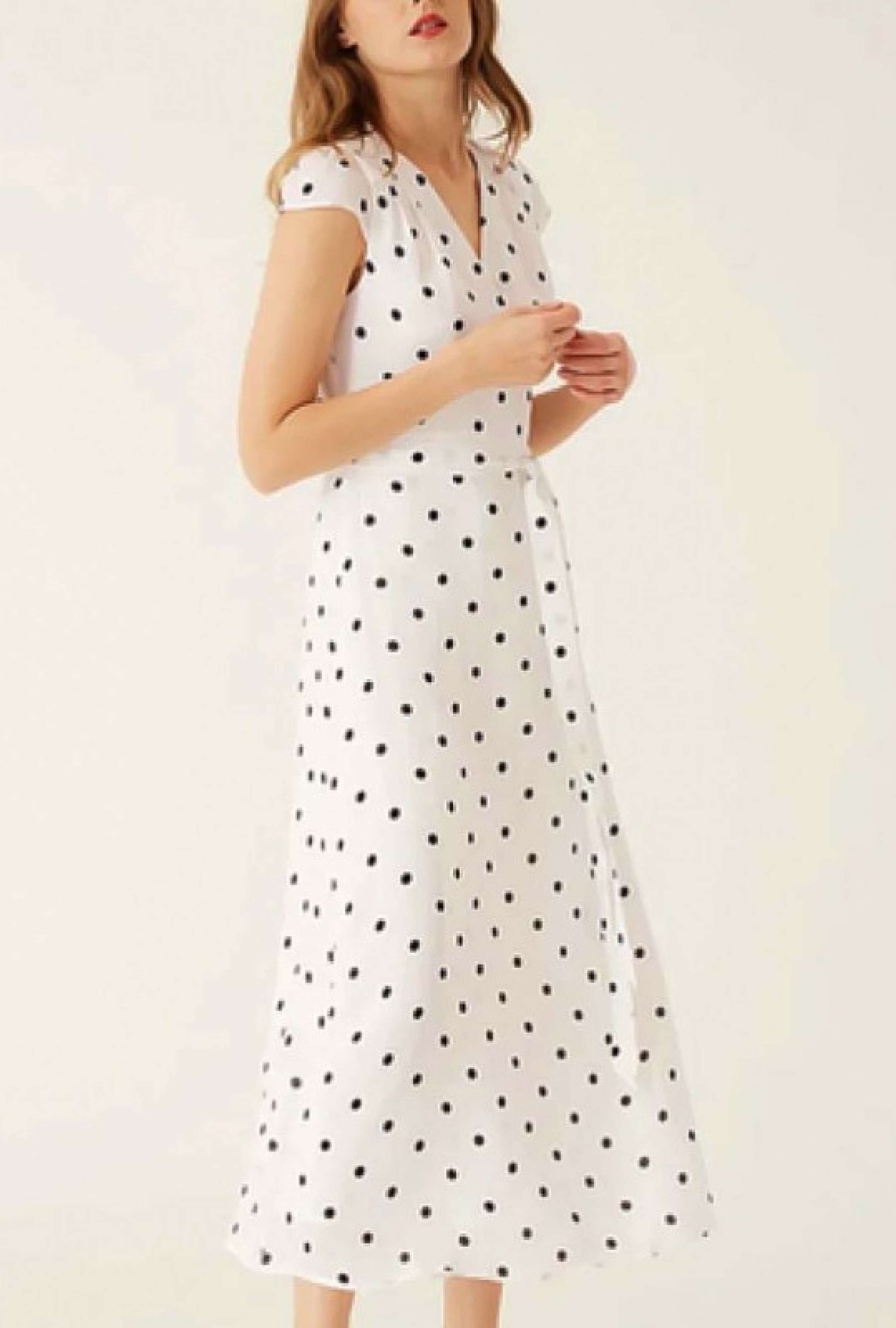 Robe Polka Dot Wrap Dress