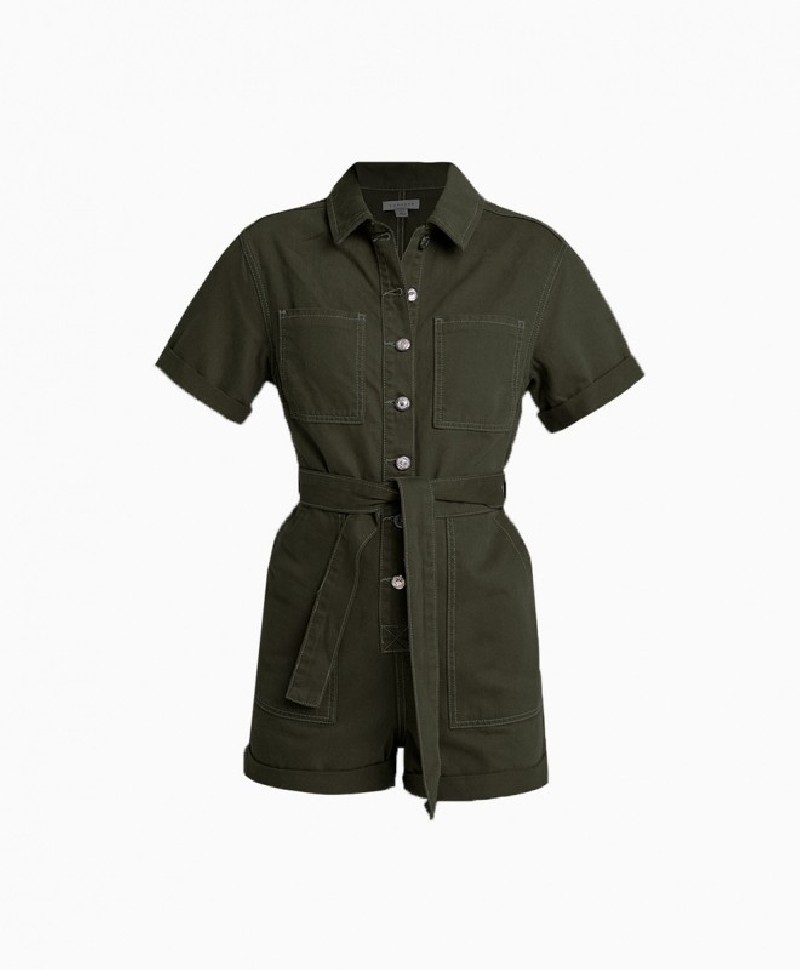 Combinaison Le GANG Khaki Button Down Denim