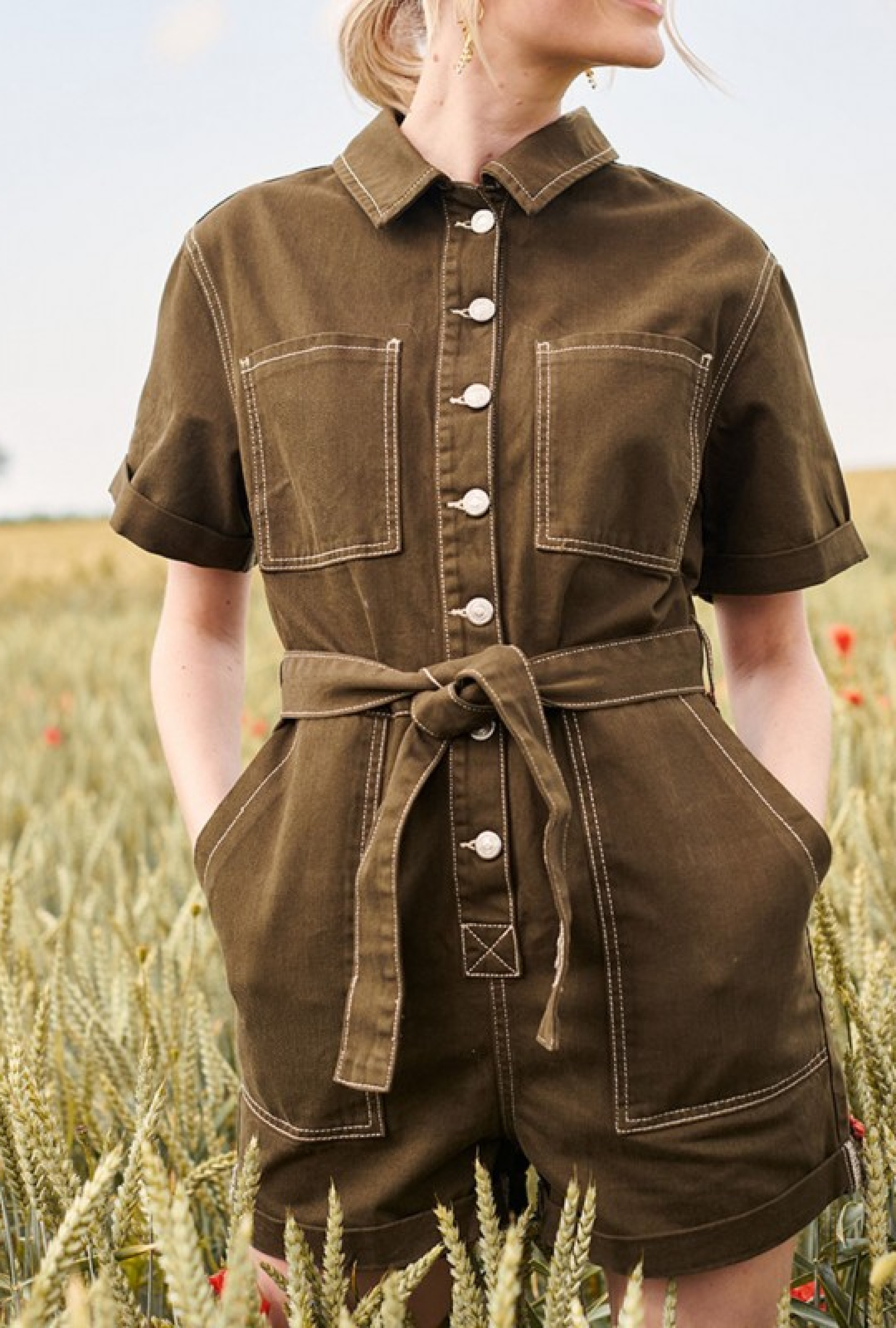 Combinaison Khaki Button Down Denim