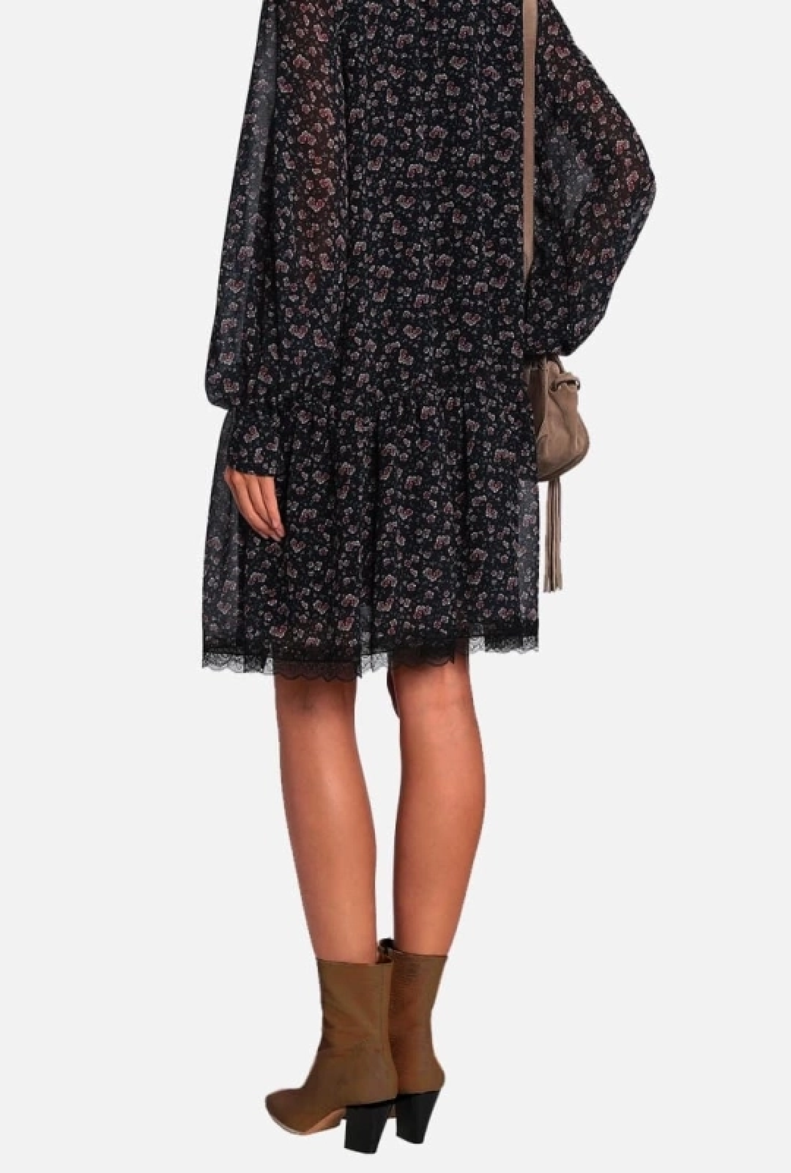Robe Lace-Trimmed Floral Print-Exclusivité web