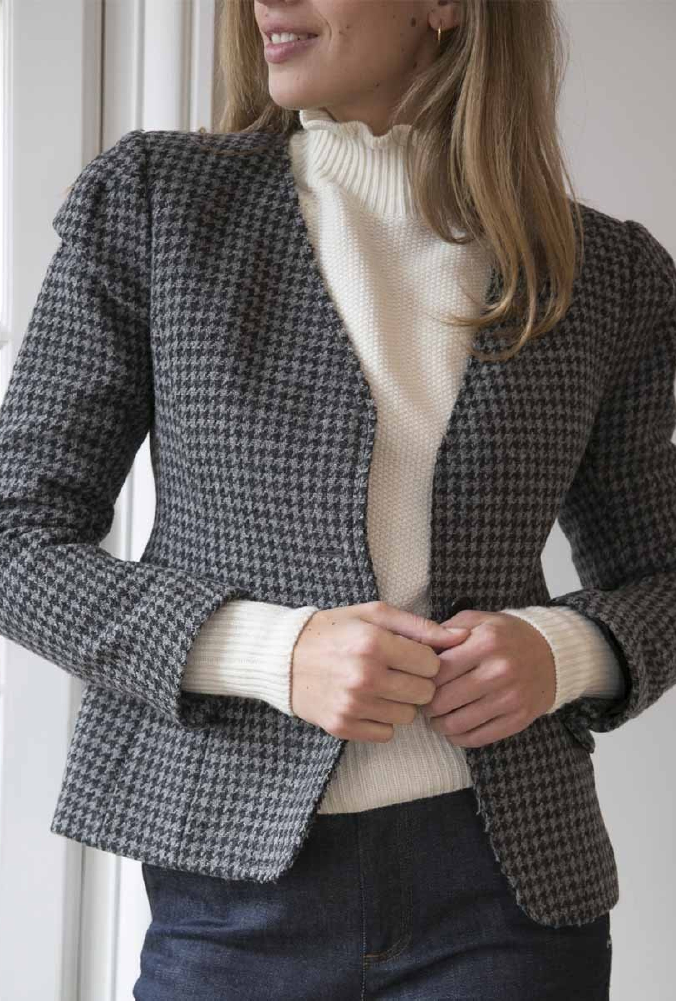 Veste Houndstooth