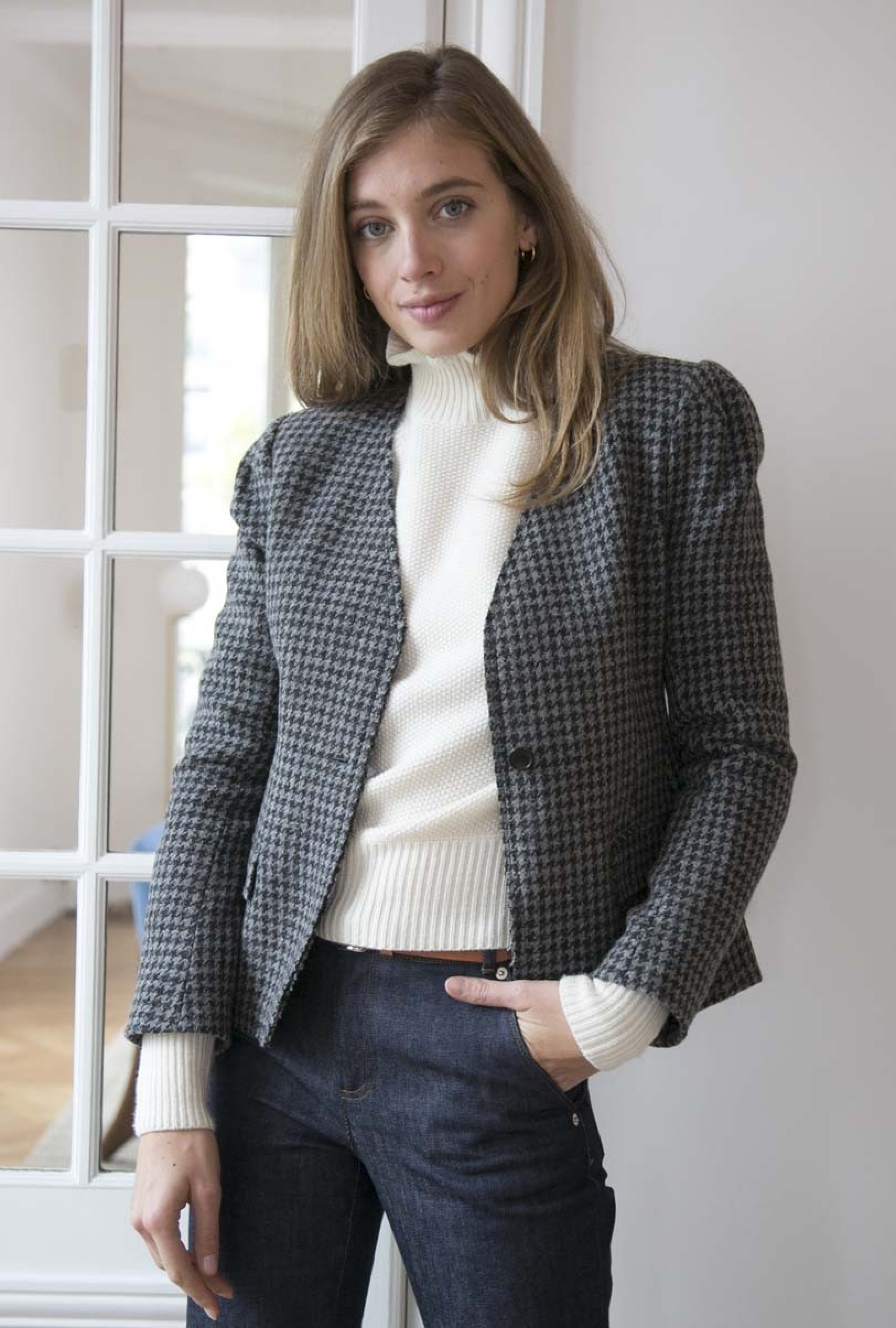 Veste Houndstooth