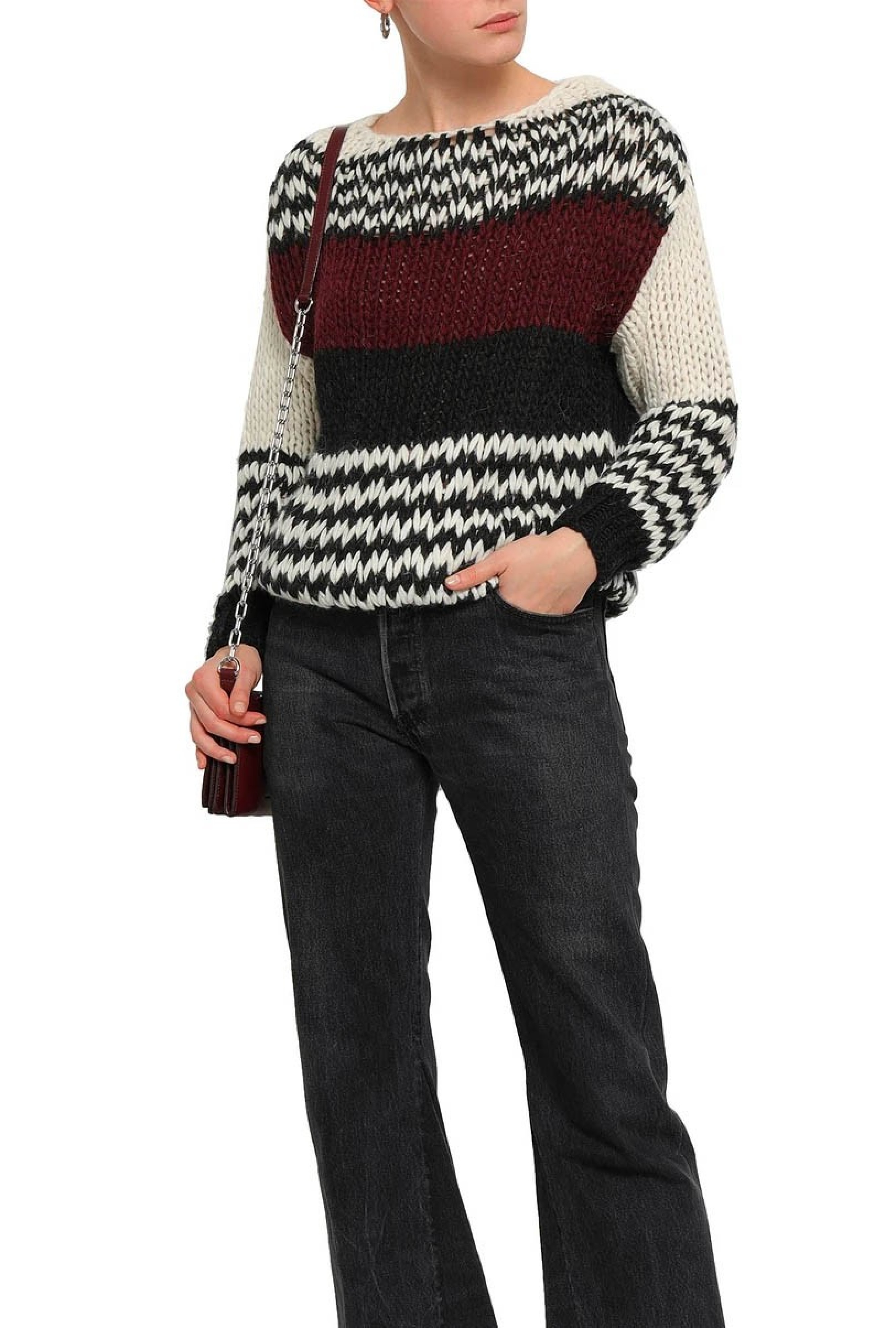 Pull Striped Crew Neck