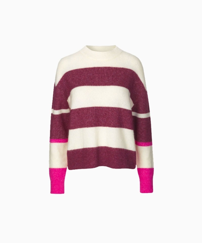 Pull Anour crew neck Rhododendron