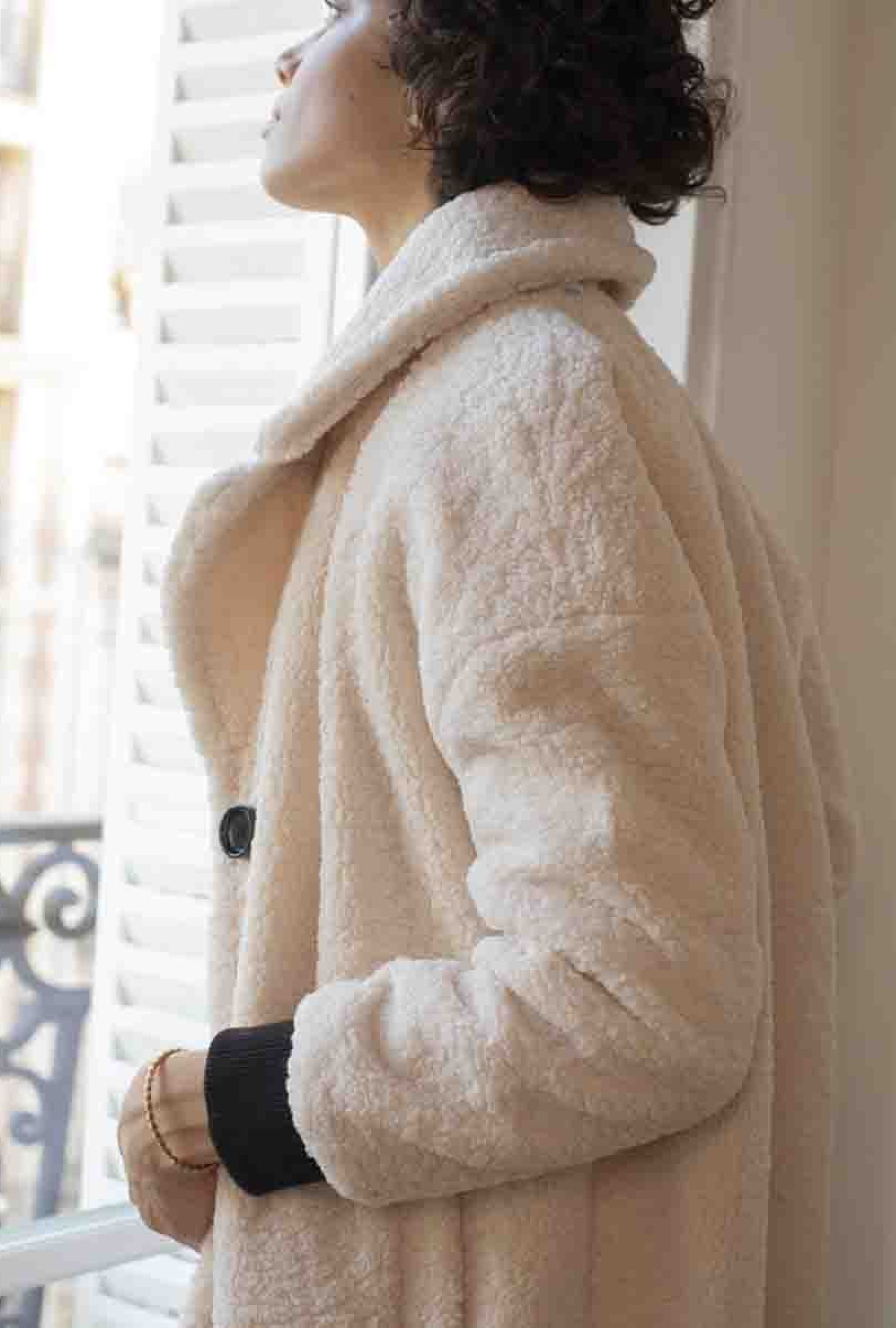 Manteau Haricot Ecru