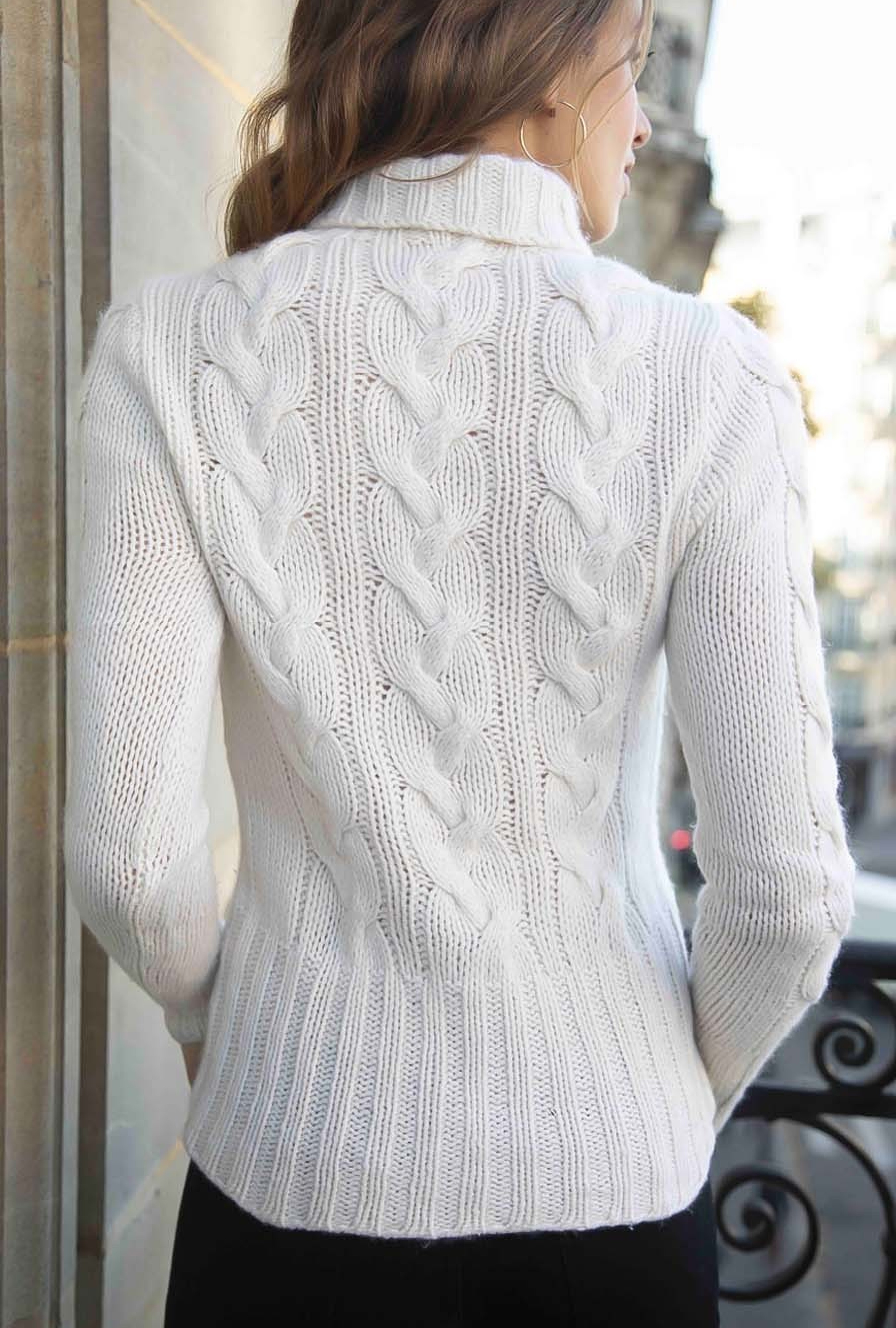 Pull col roulé Torsadé