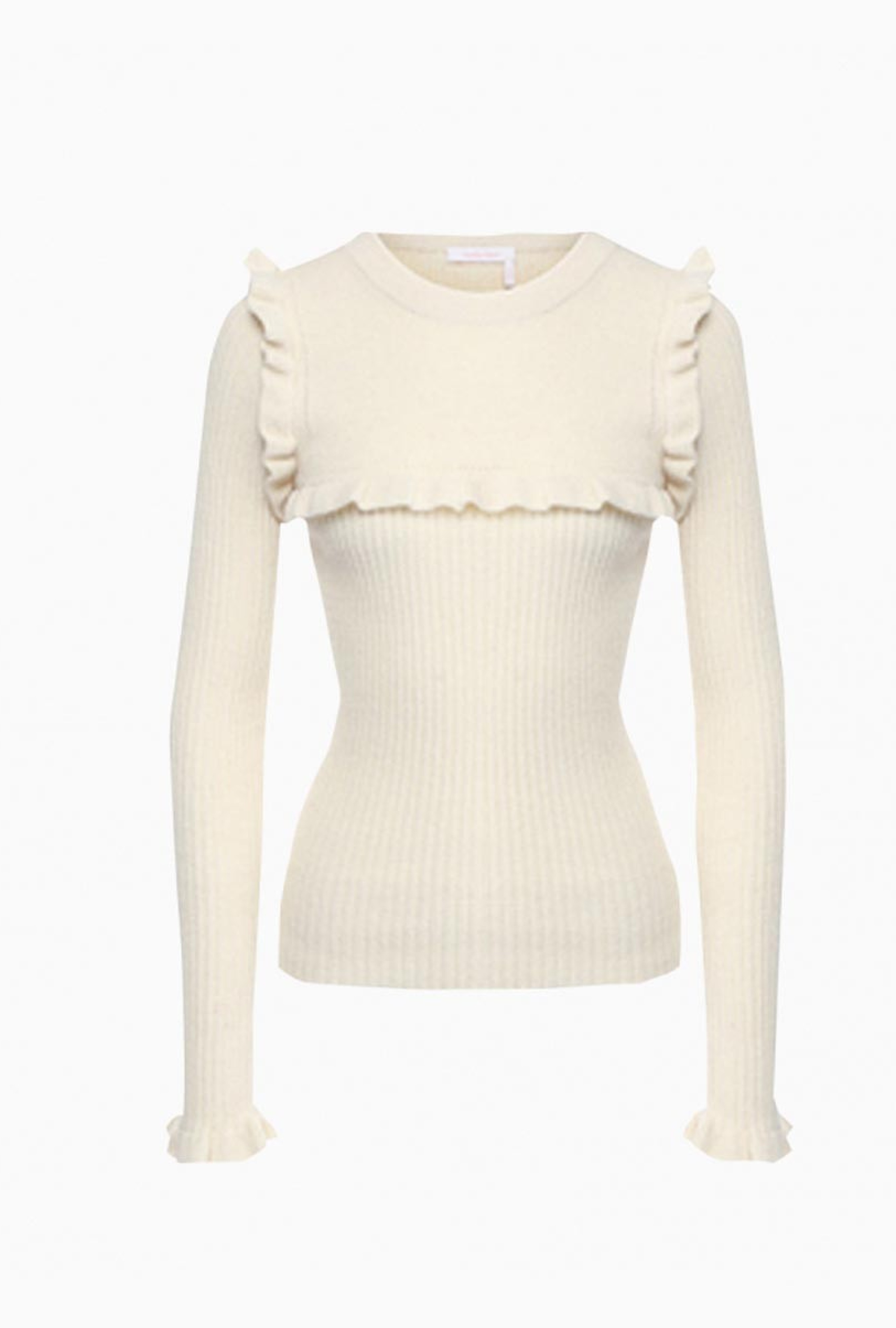 Pull Beige à volants