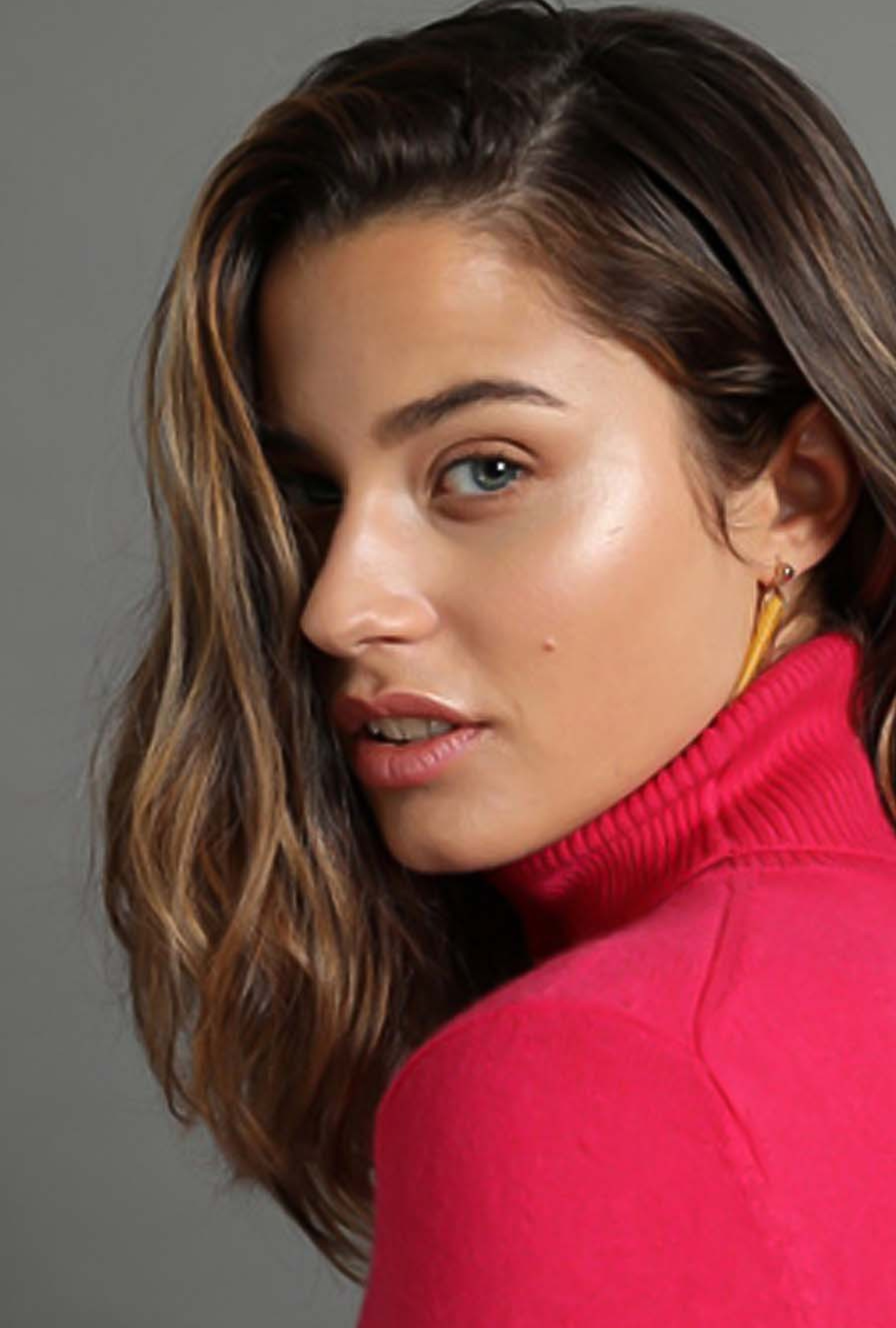 Pull Turtle Neck Loose Fuchsia