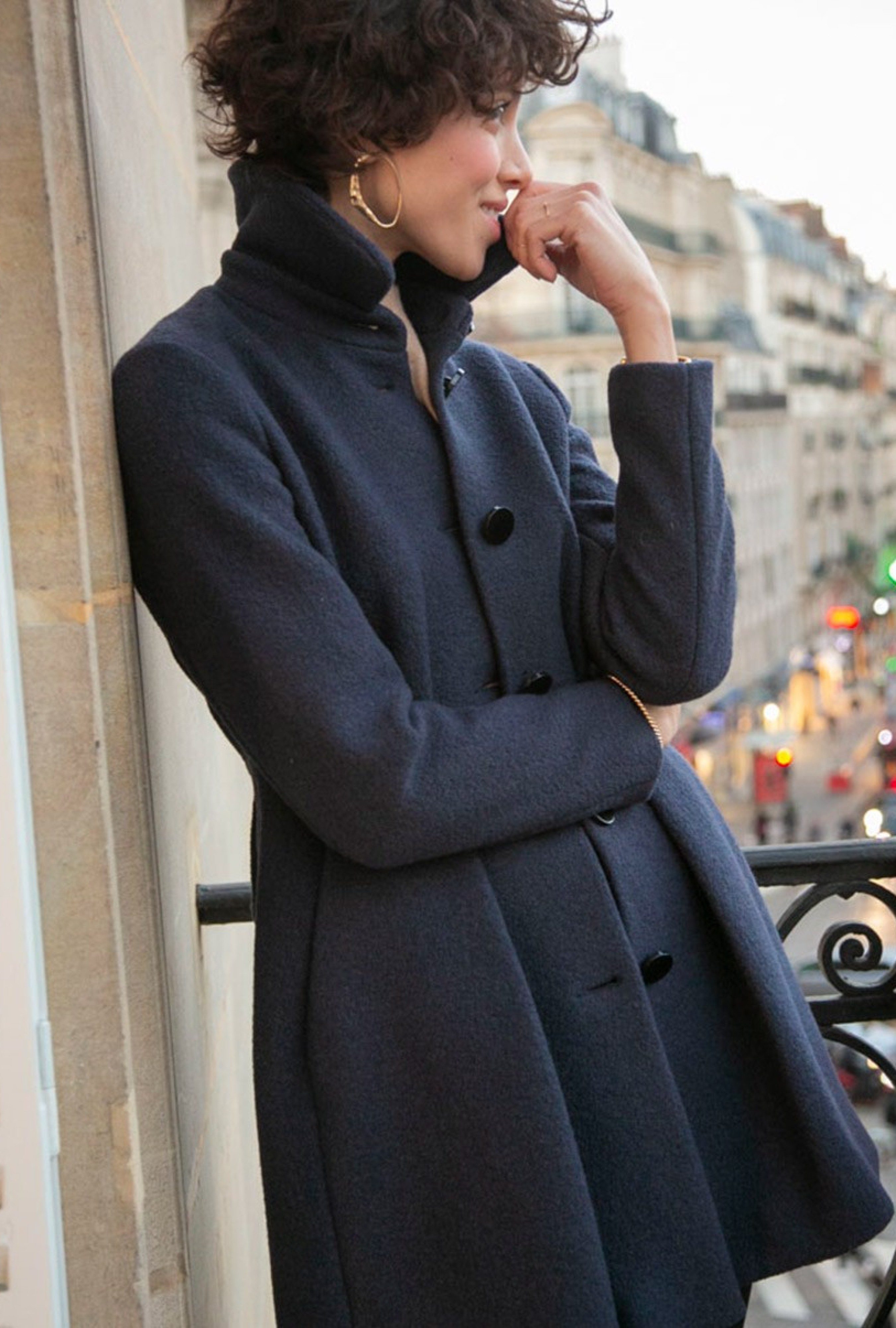 Manteau Wool Marine