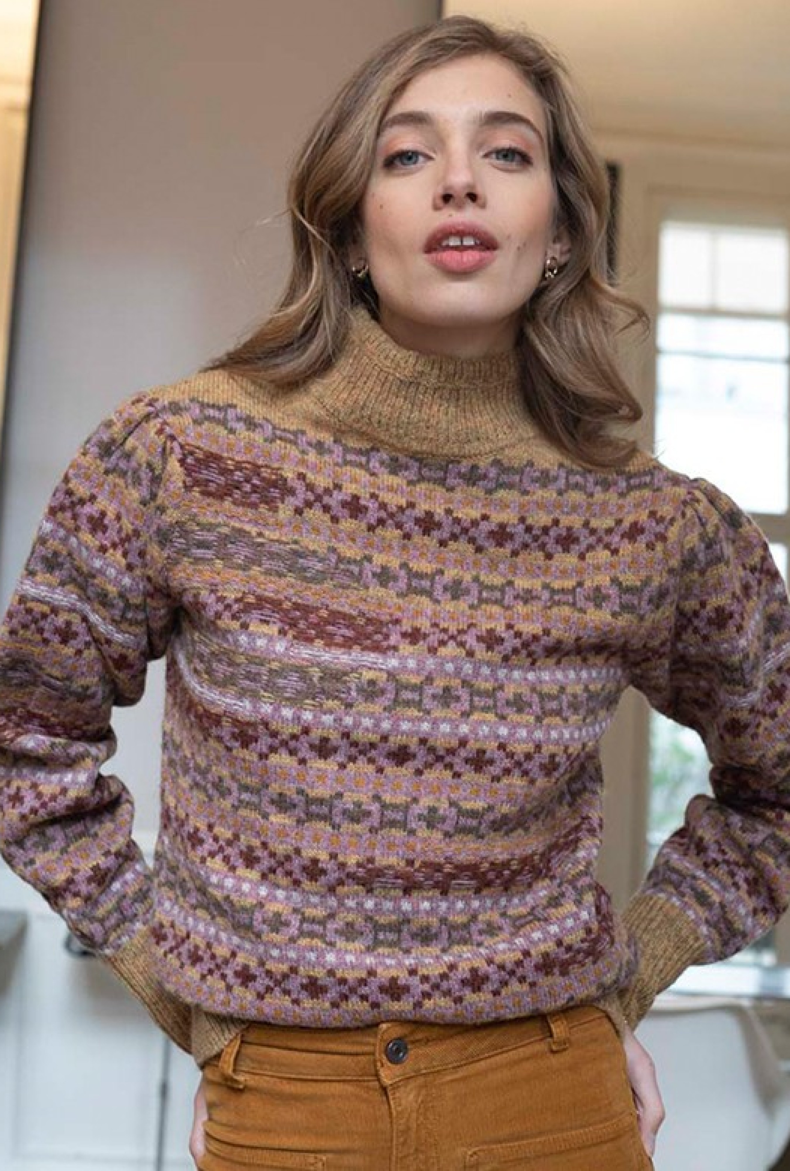 Pull en laine à motif jacquard Ned