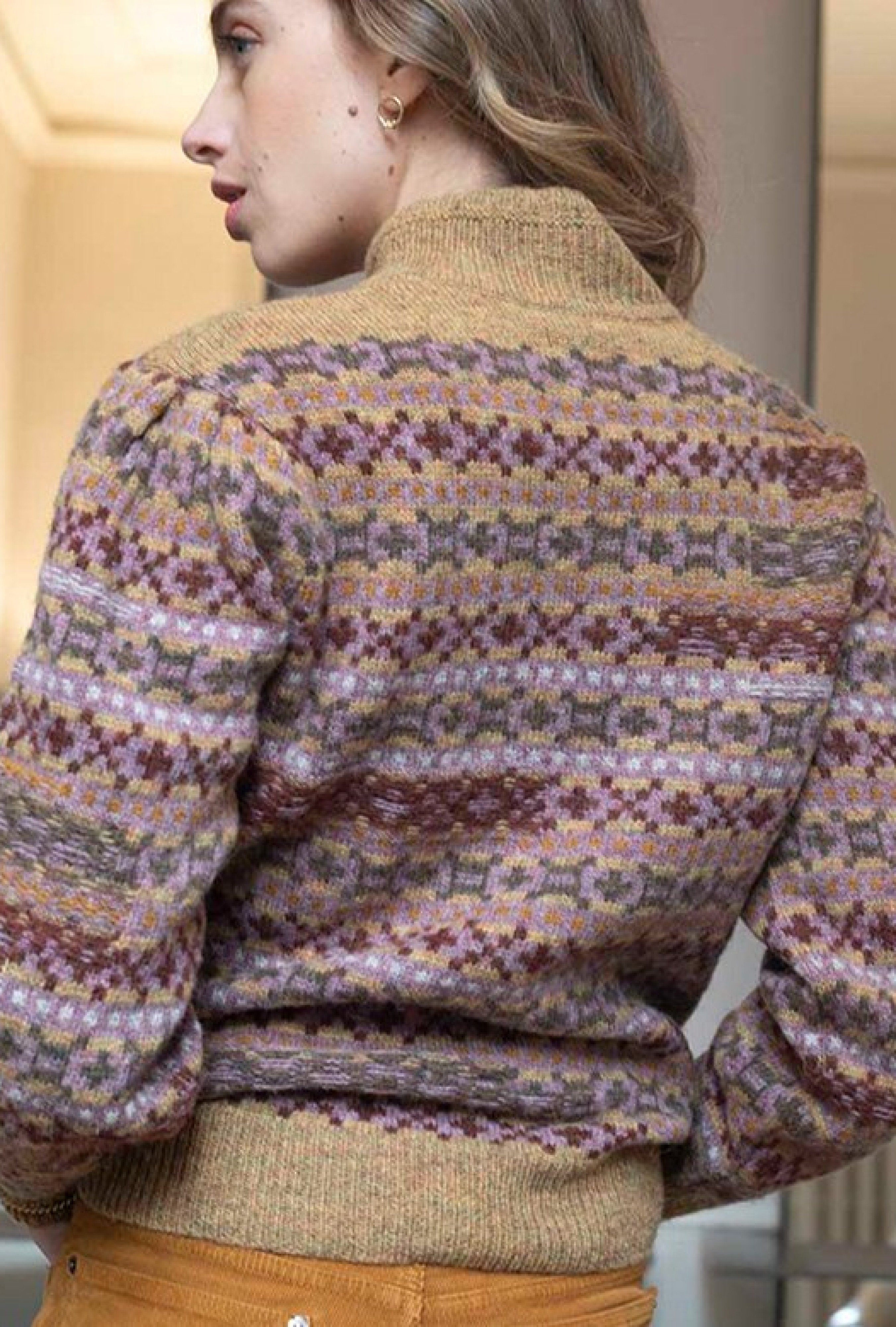 Pull en laine à motif jacquard Ned