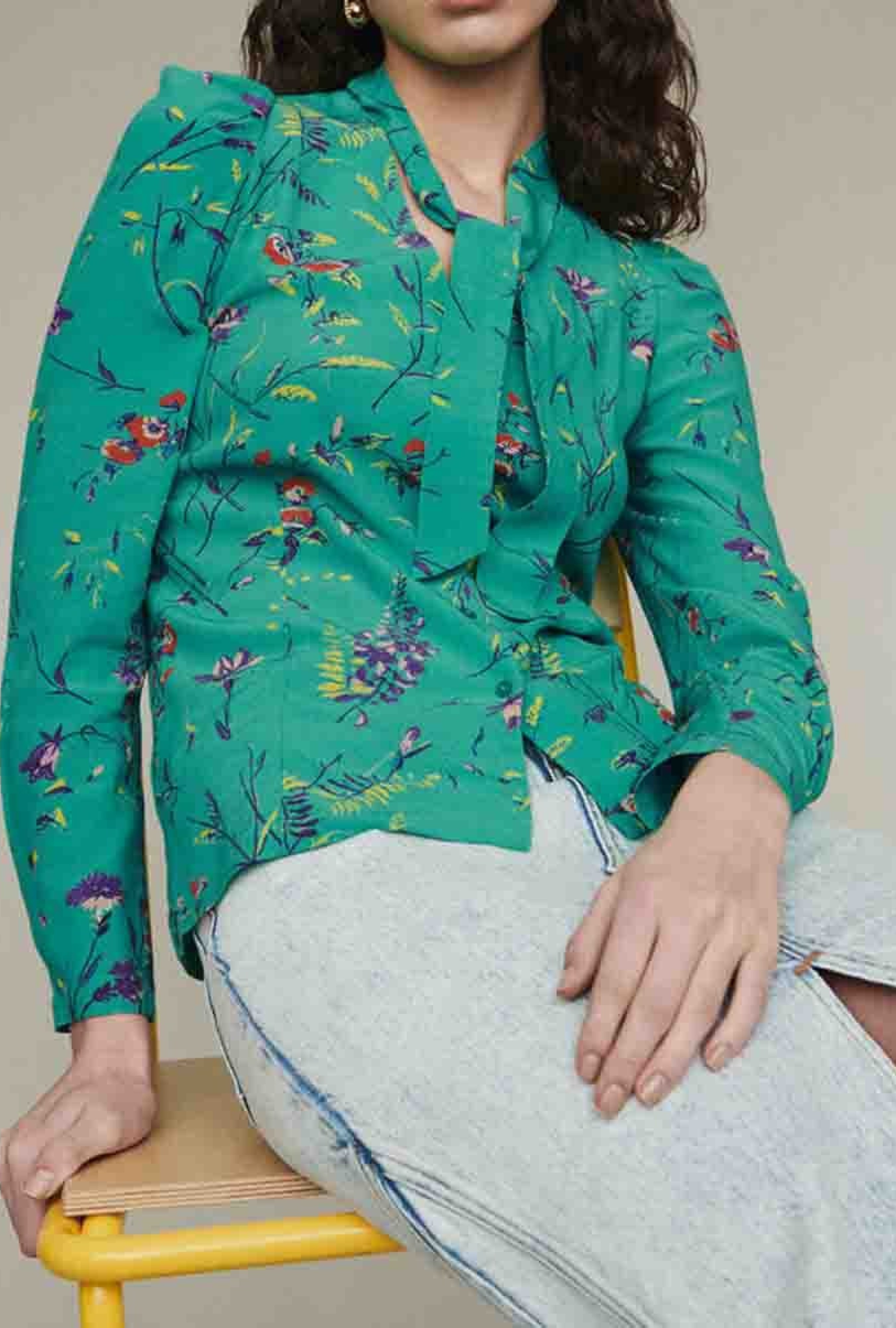 Chemisier Imprimé avec Lavallière