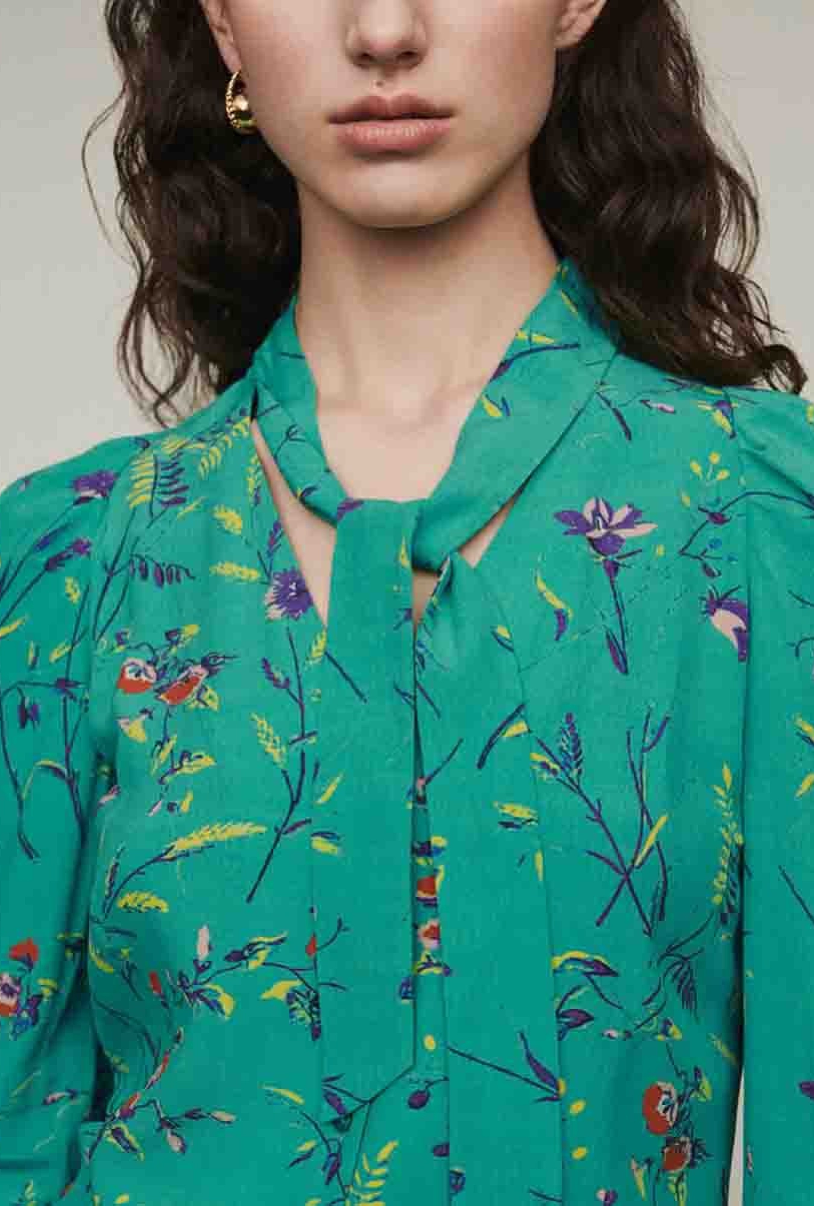 Chemisier Imprimé avec Lavallière