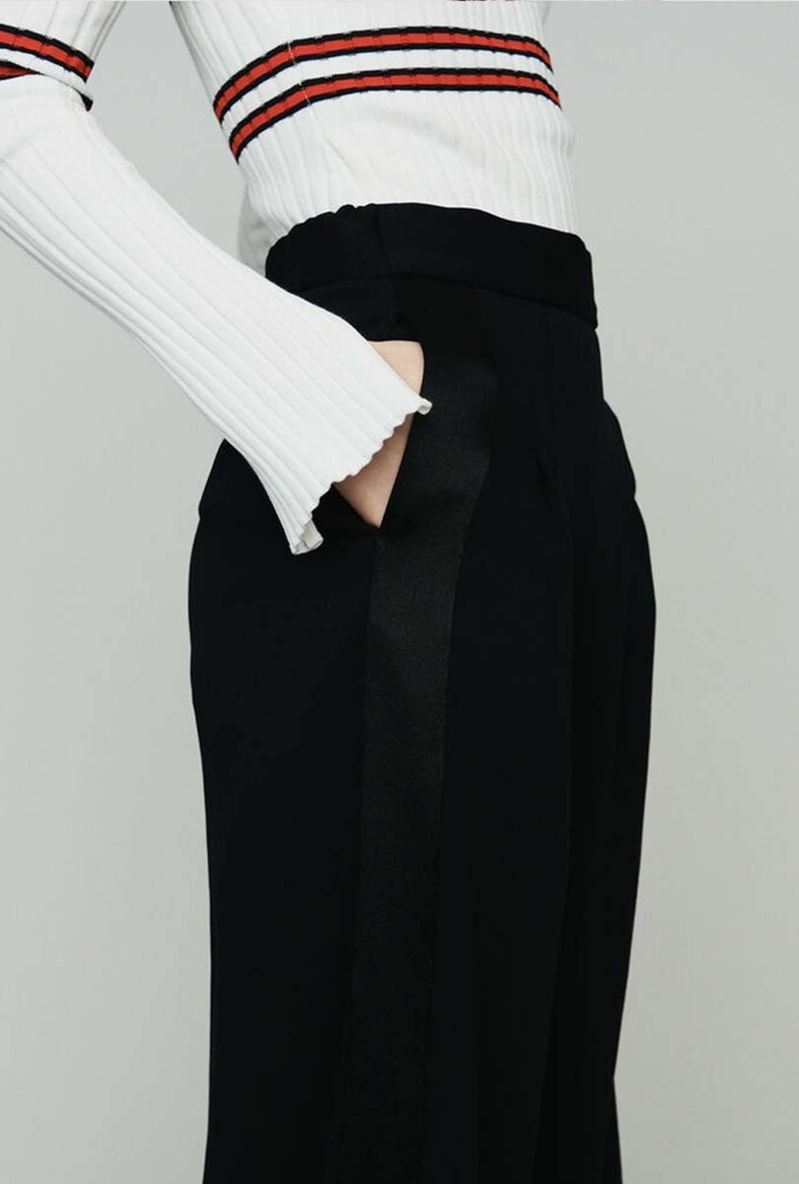 Pantalon large en crepe