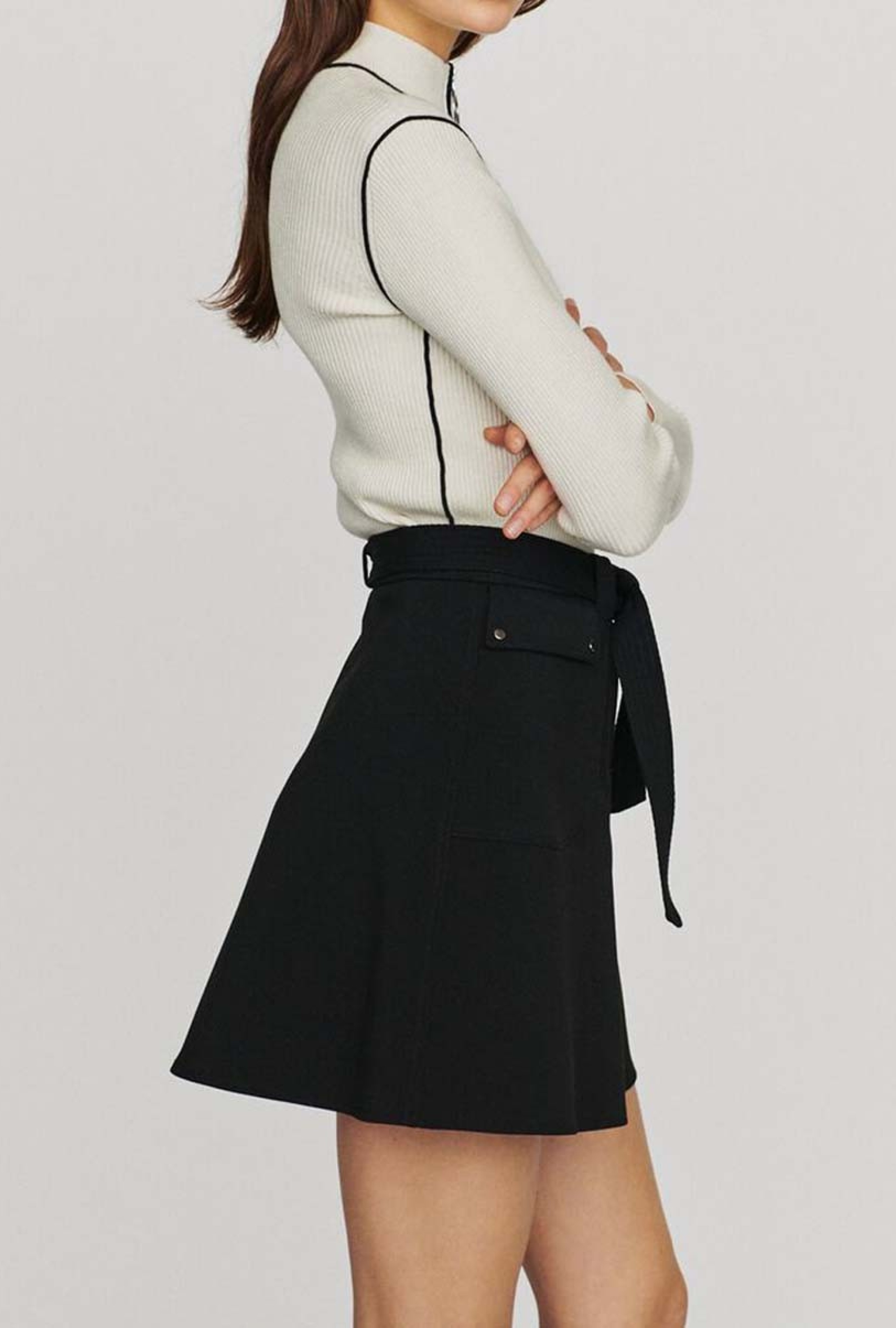 Jupe avec Ceinture à Nouer