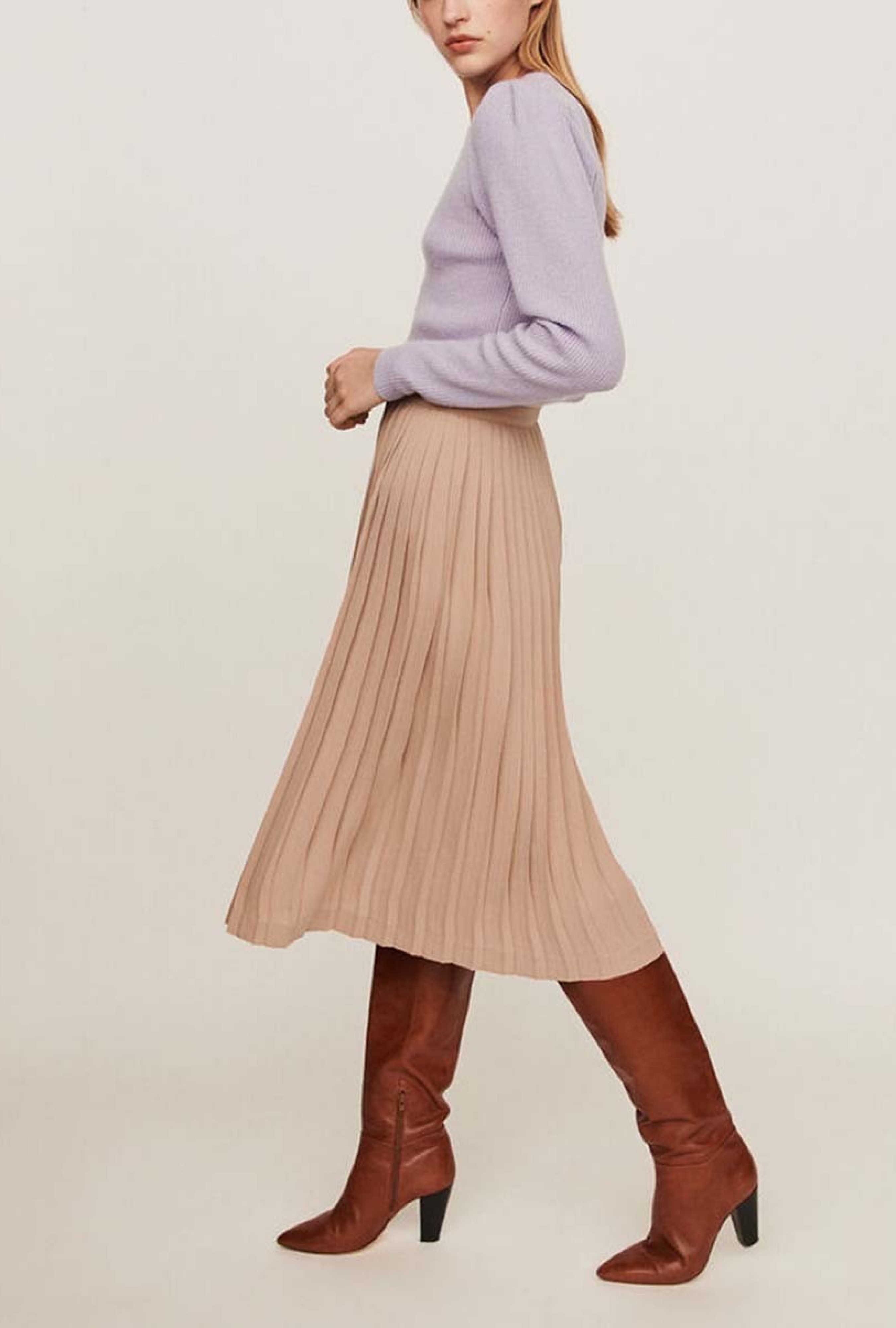 Jupe Plissée Boutonnée