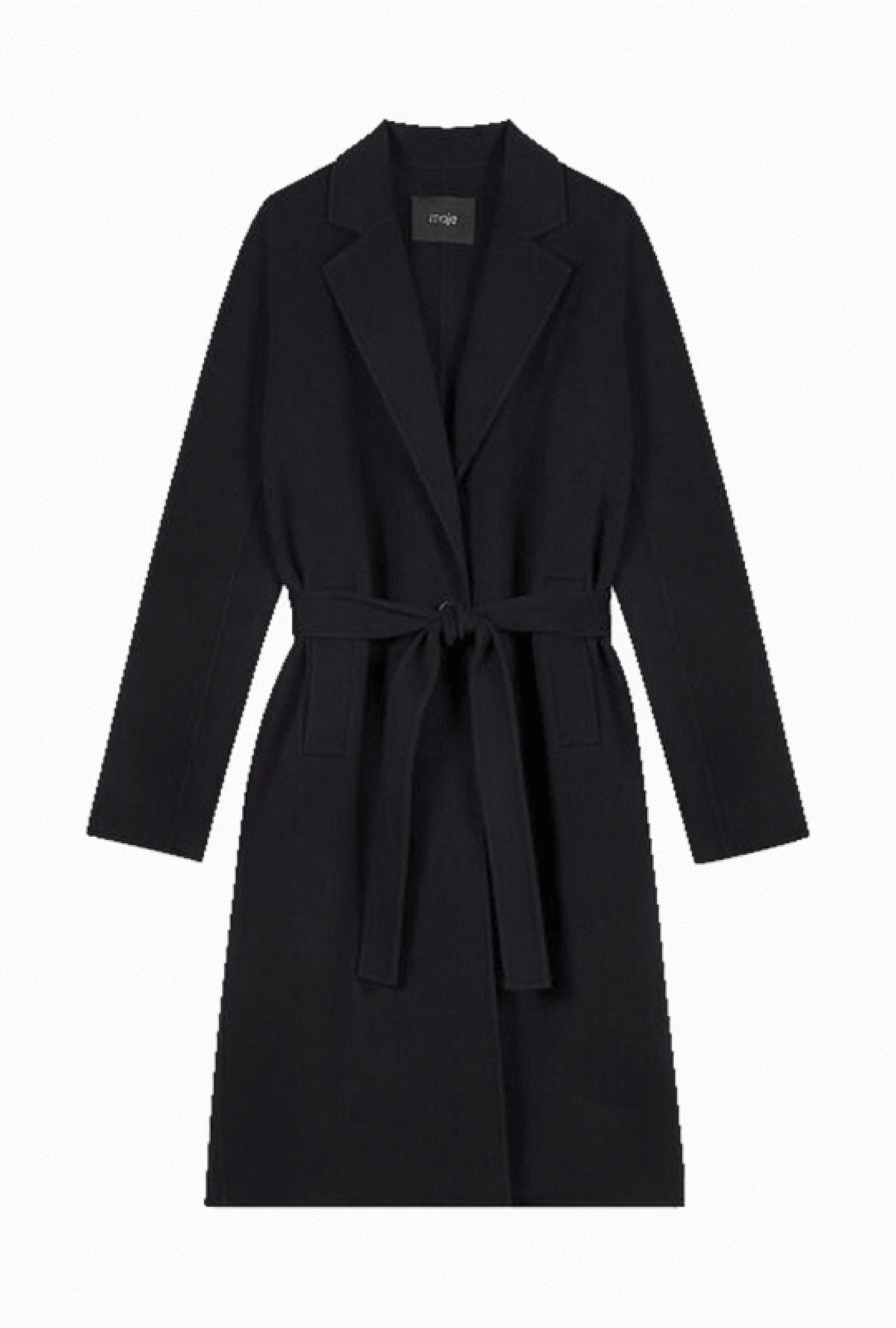 Manteau en double face ceinturé