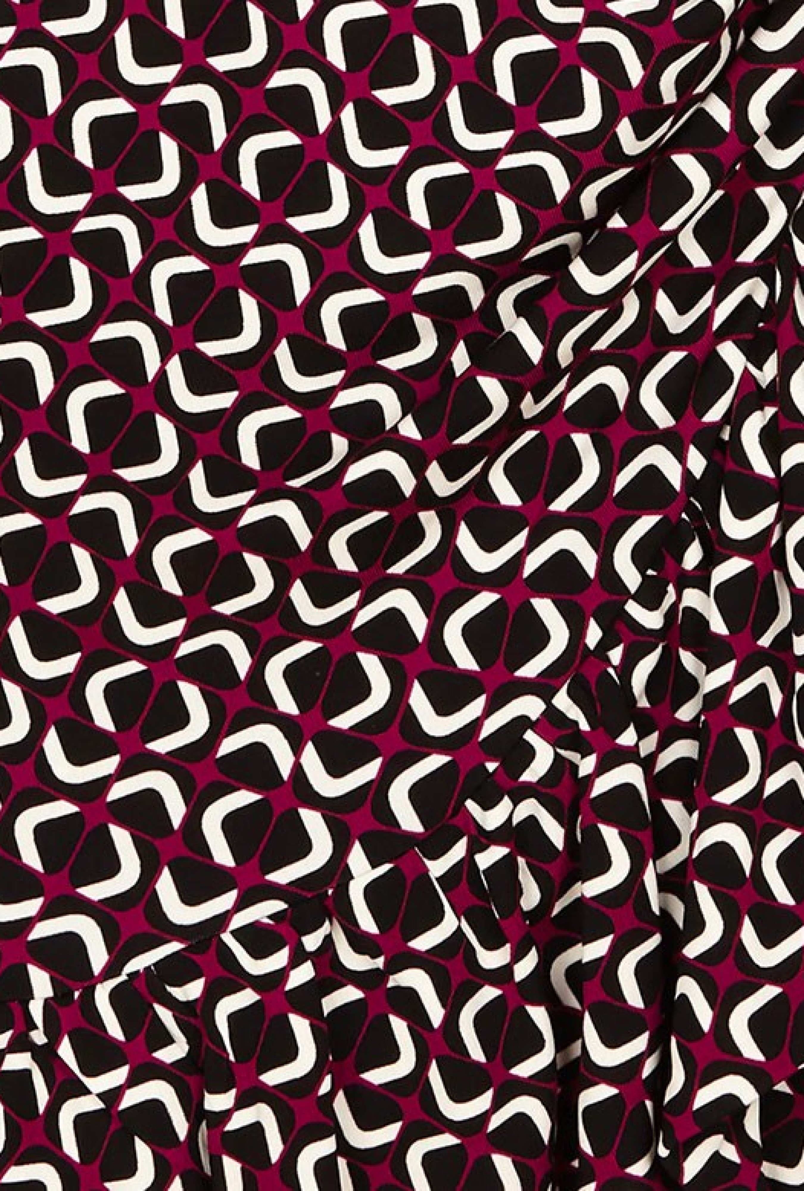 Robe courte col rond imprimée