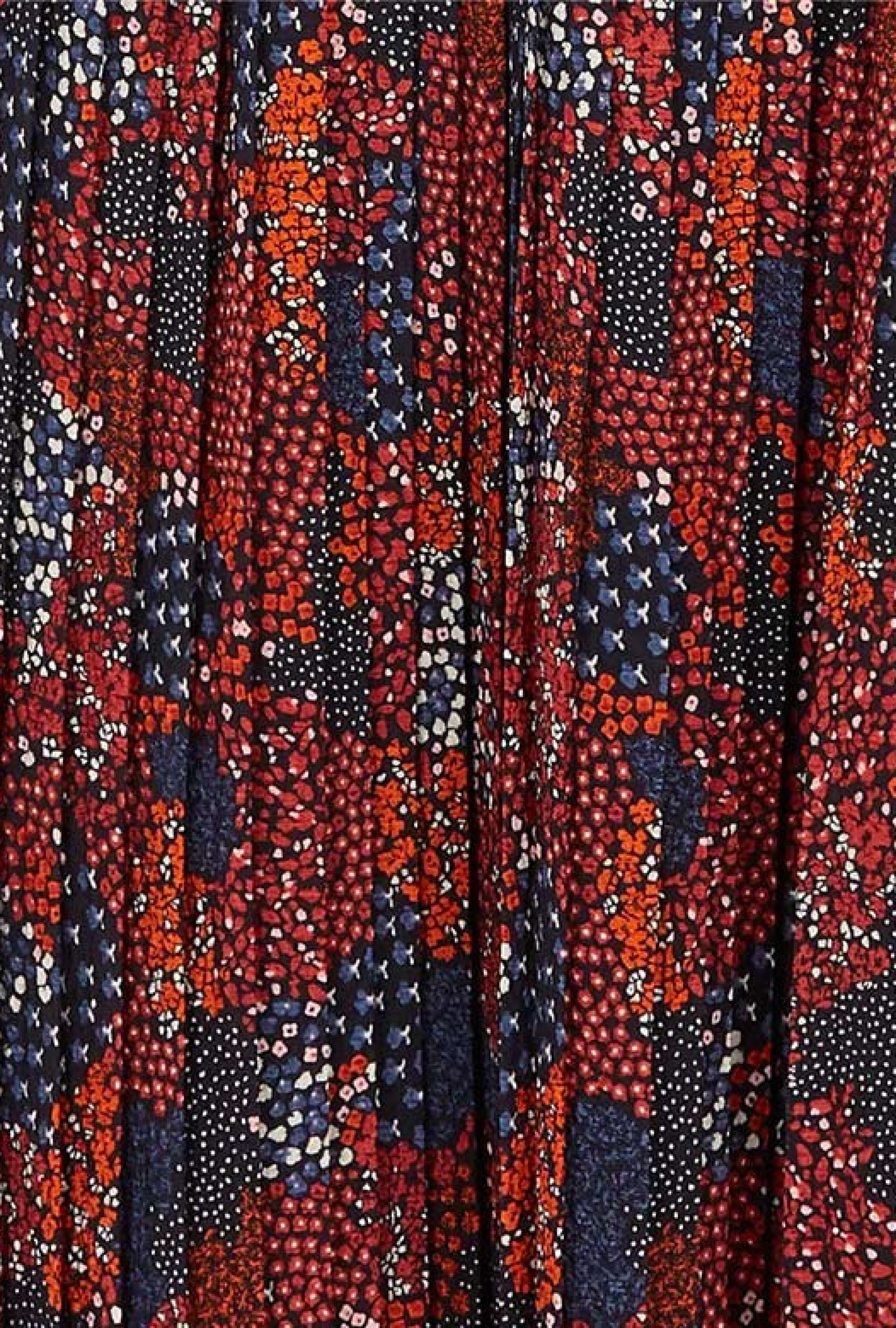 Robe Midi Col Victorien Imprimée En Crêpe-Exclusivité web