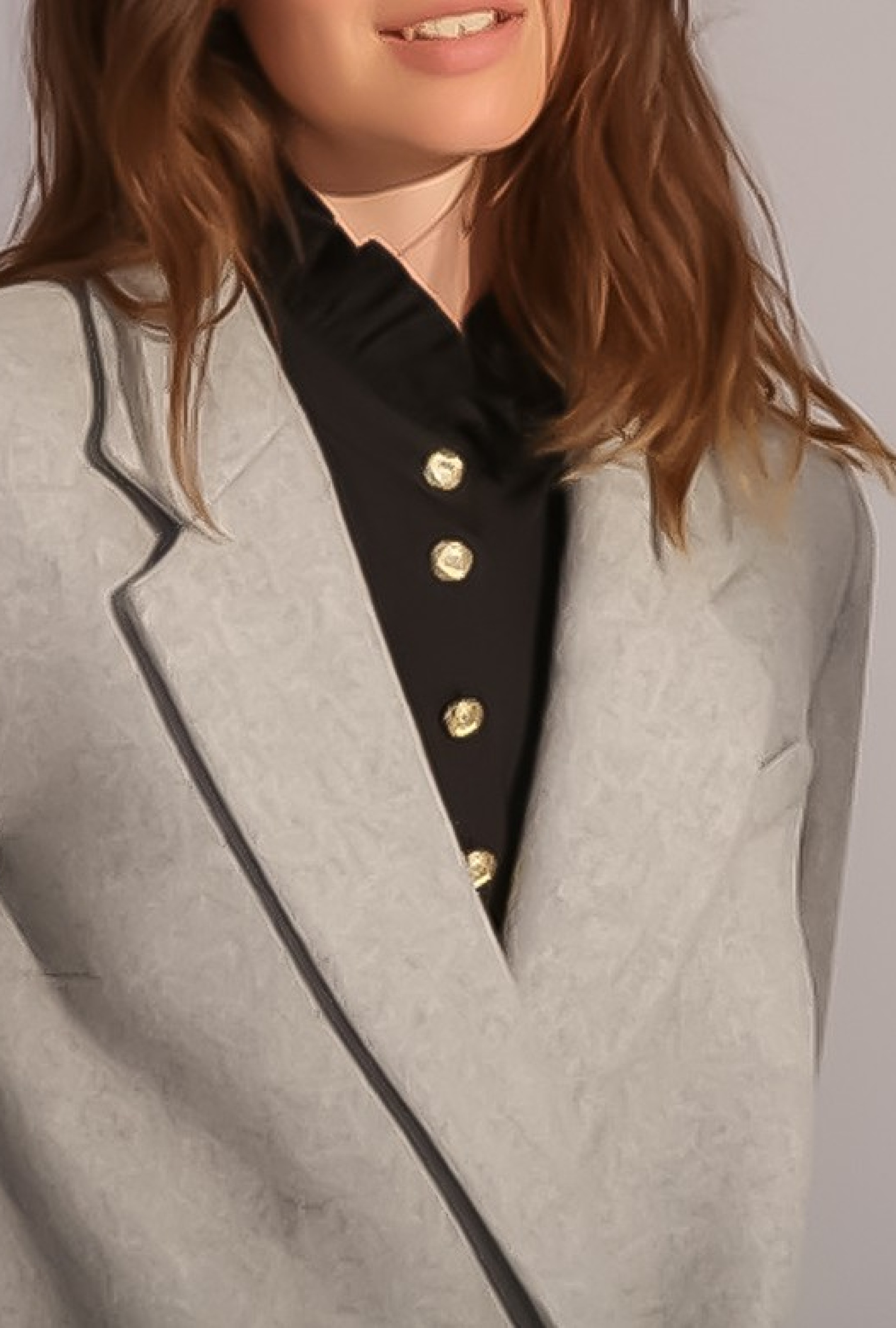 manteau long gris clair