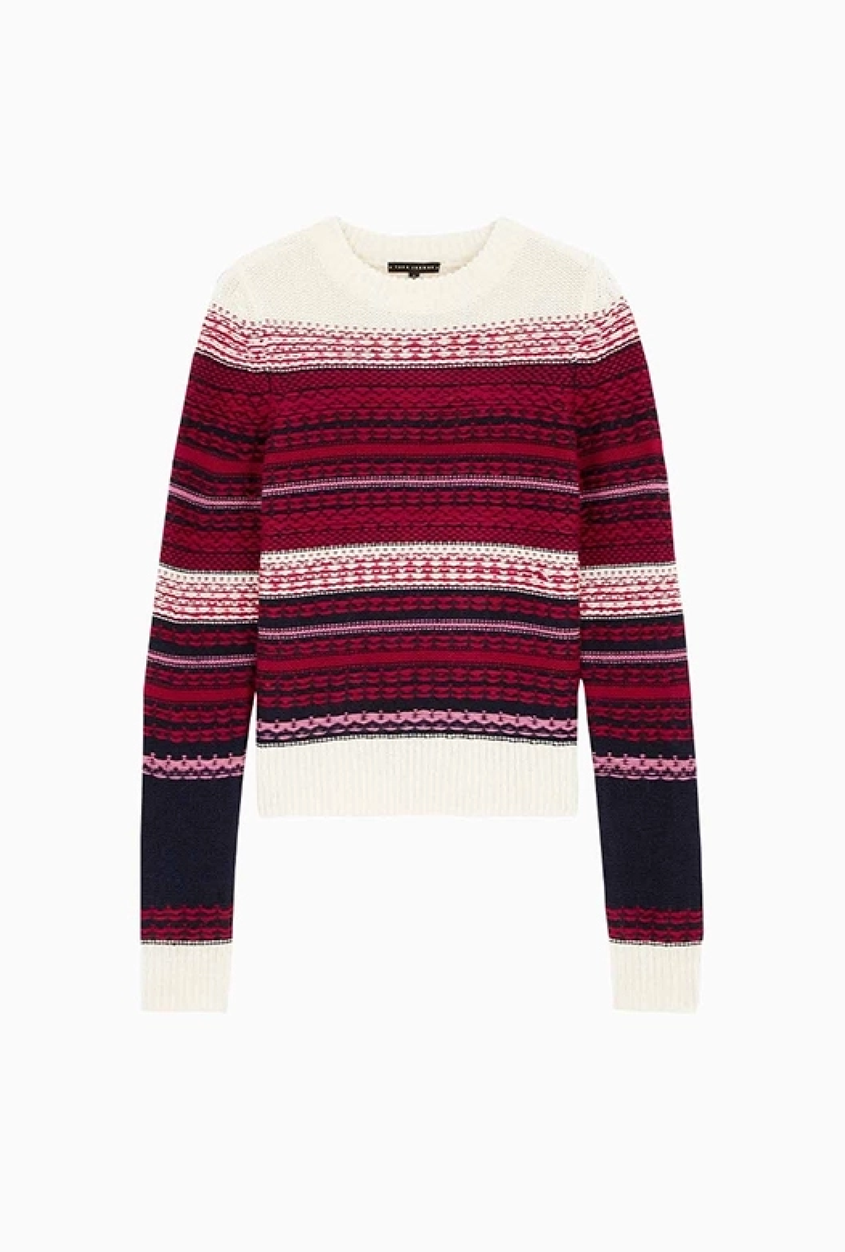 Pull Bleu Nuit à Imprimé Ecossais