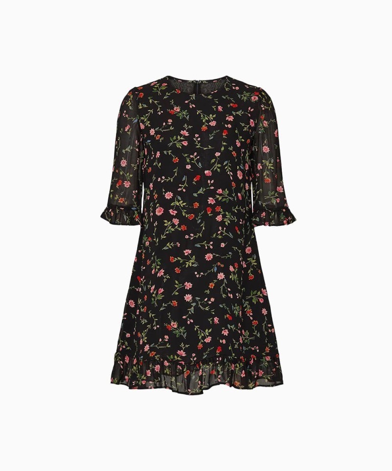 Robe Ganni Elm Volants-Exclusivité web