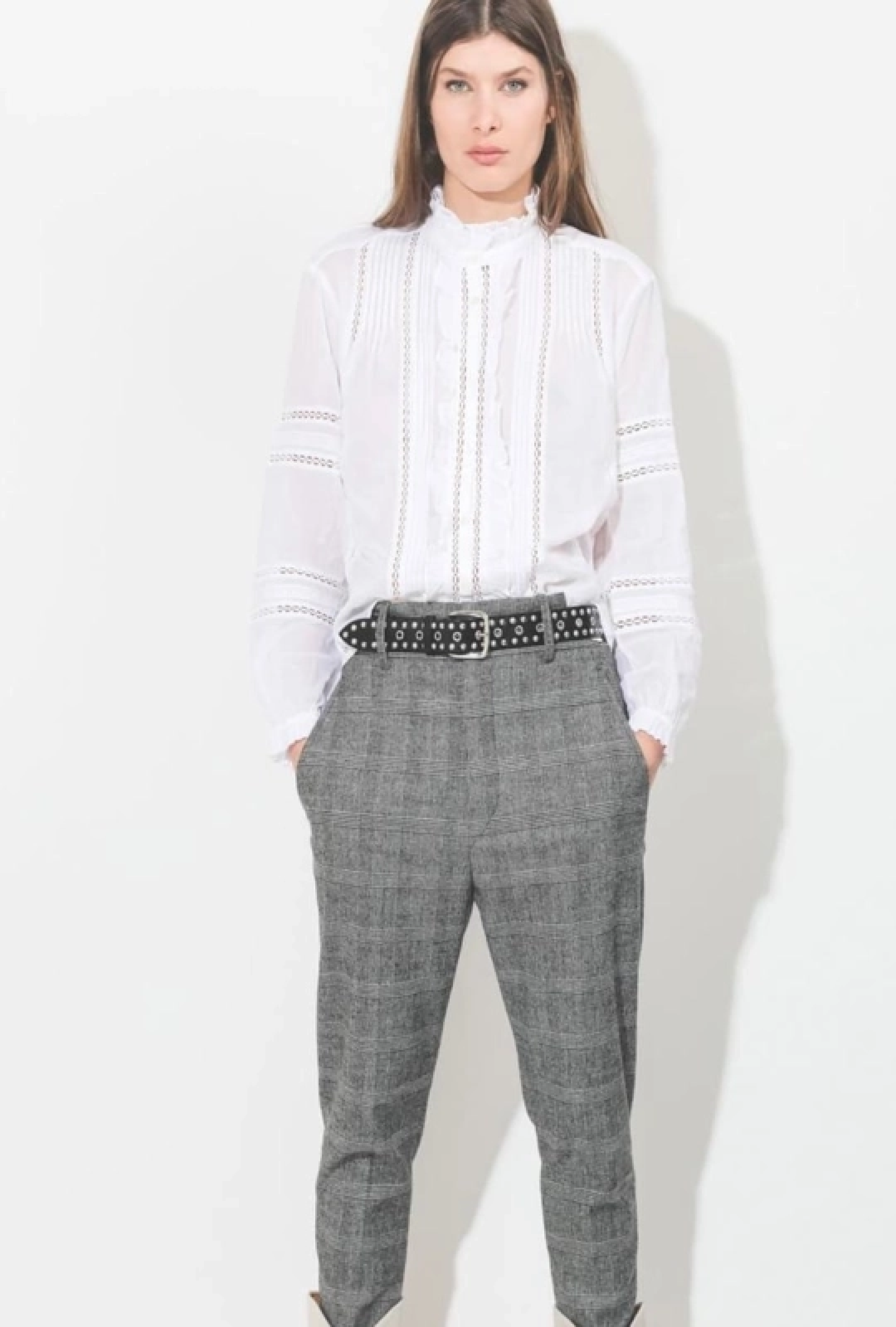 Pantalon Noah Carreaux Noirs Et Ecrus