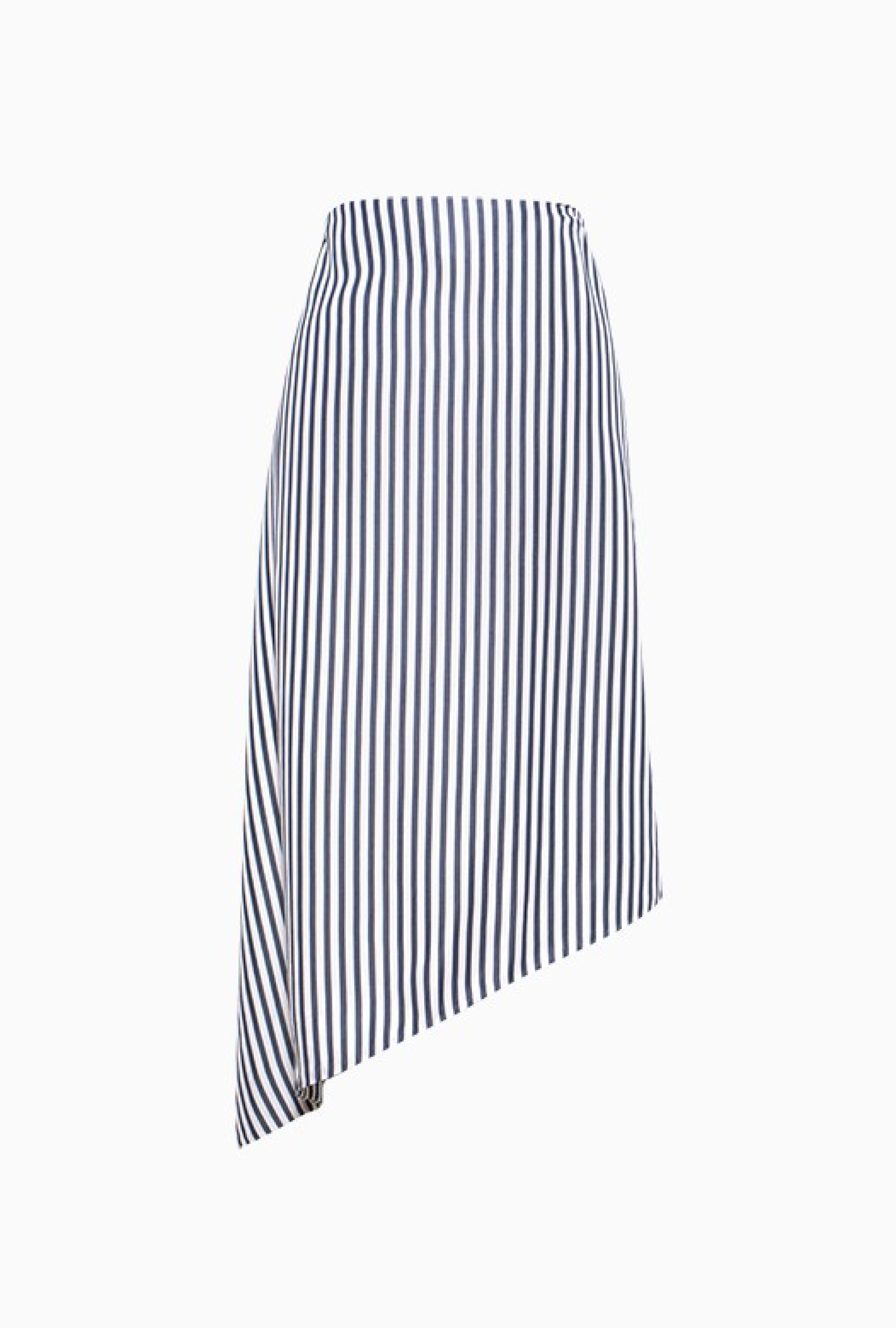 Jupe Chemise Rayures Asymétrique