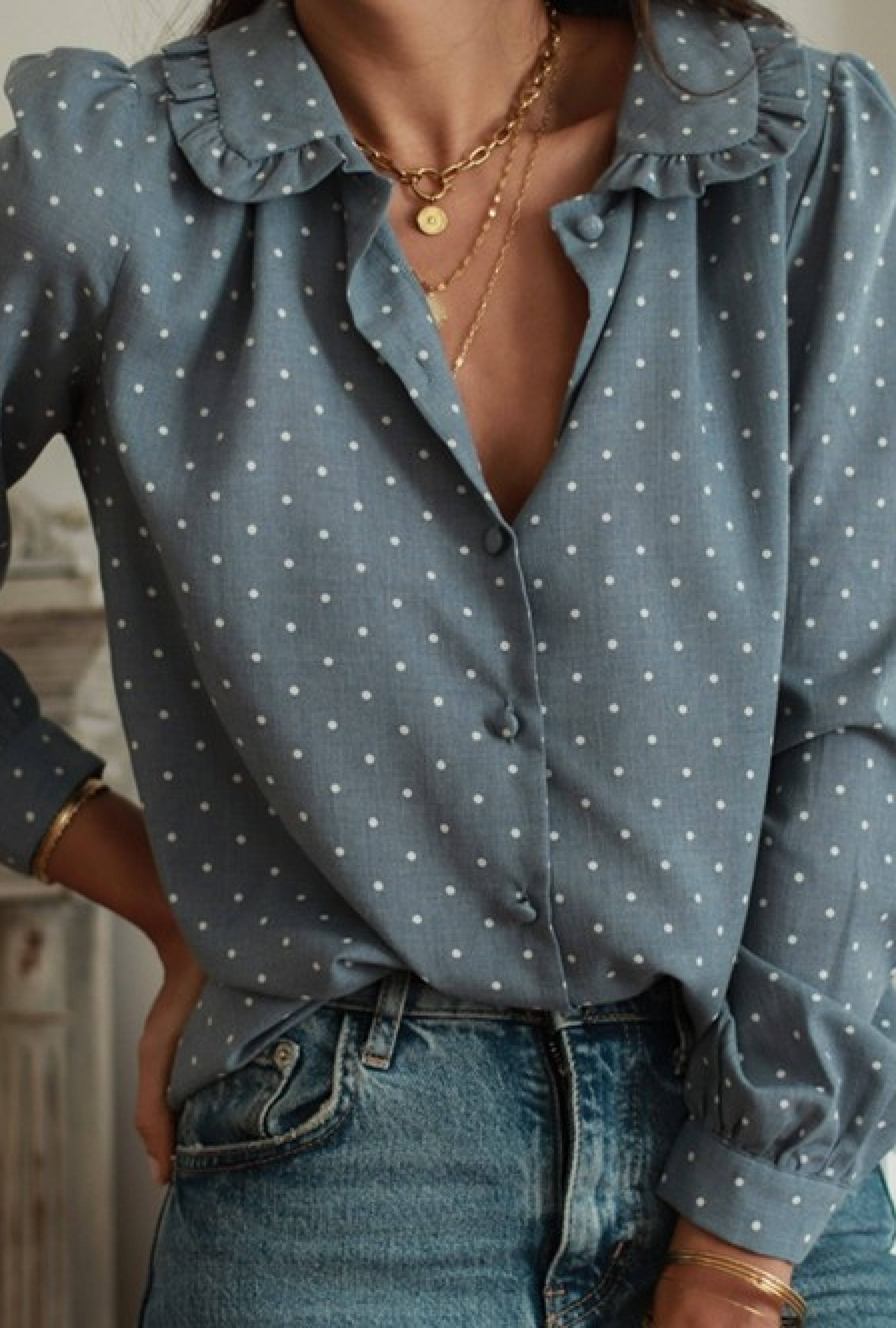 Chemise Jeanne à pois