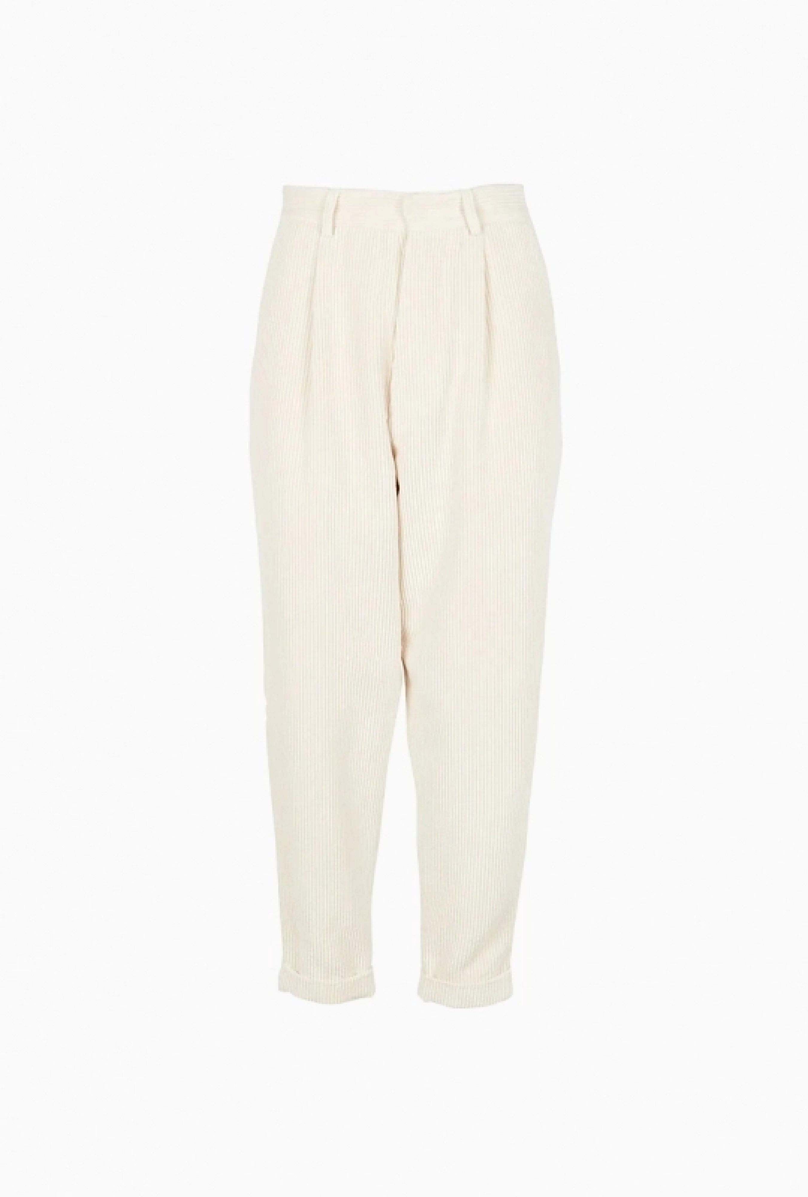 Pantalon Velours Côtelé Blanc