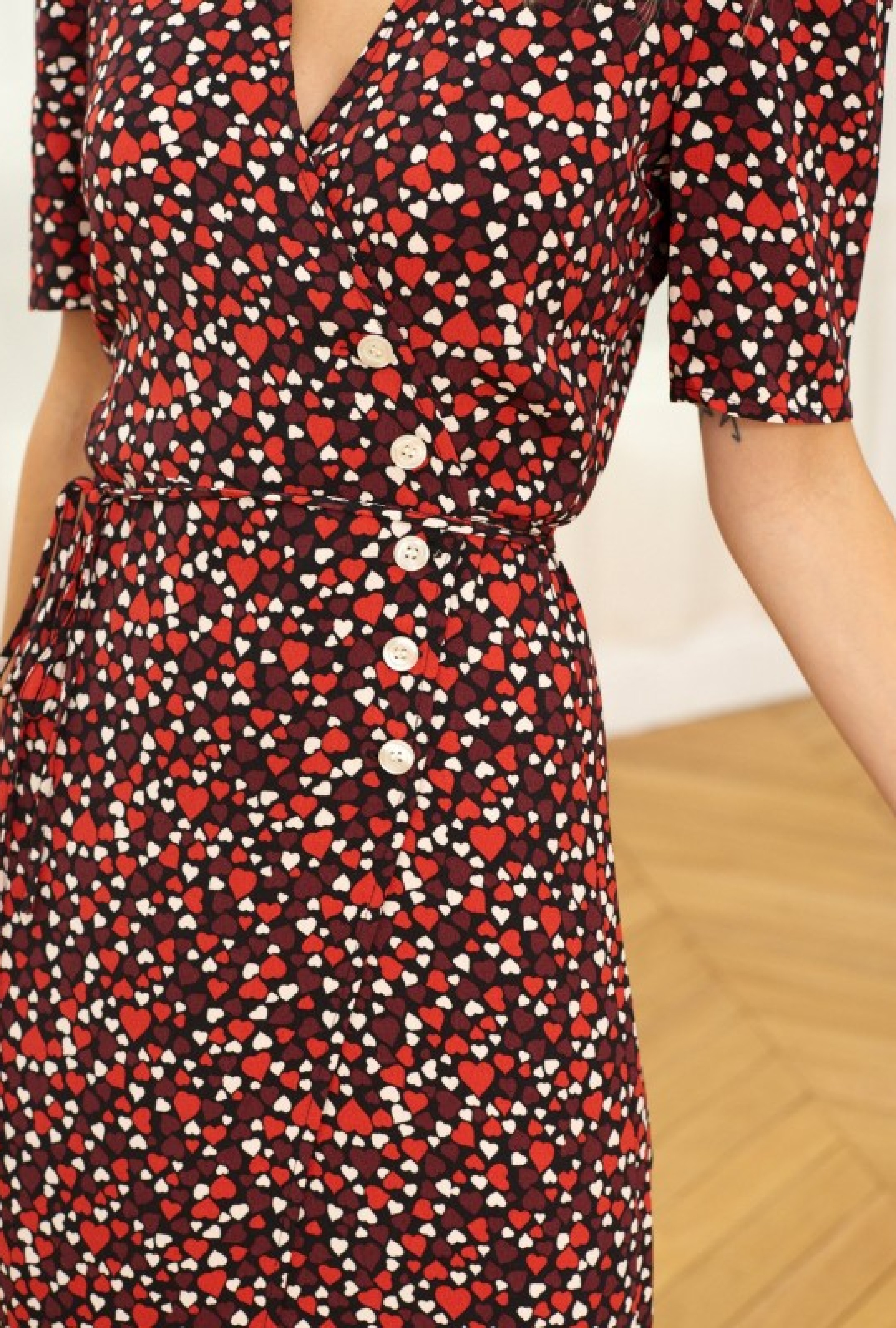 Robe Gabin Coeur Guinguette Noir