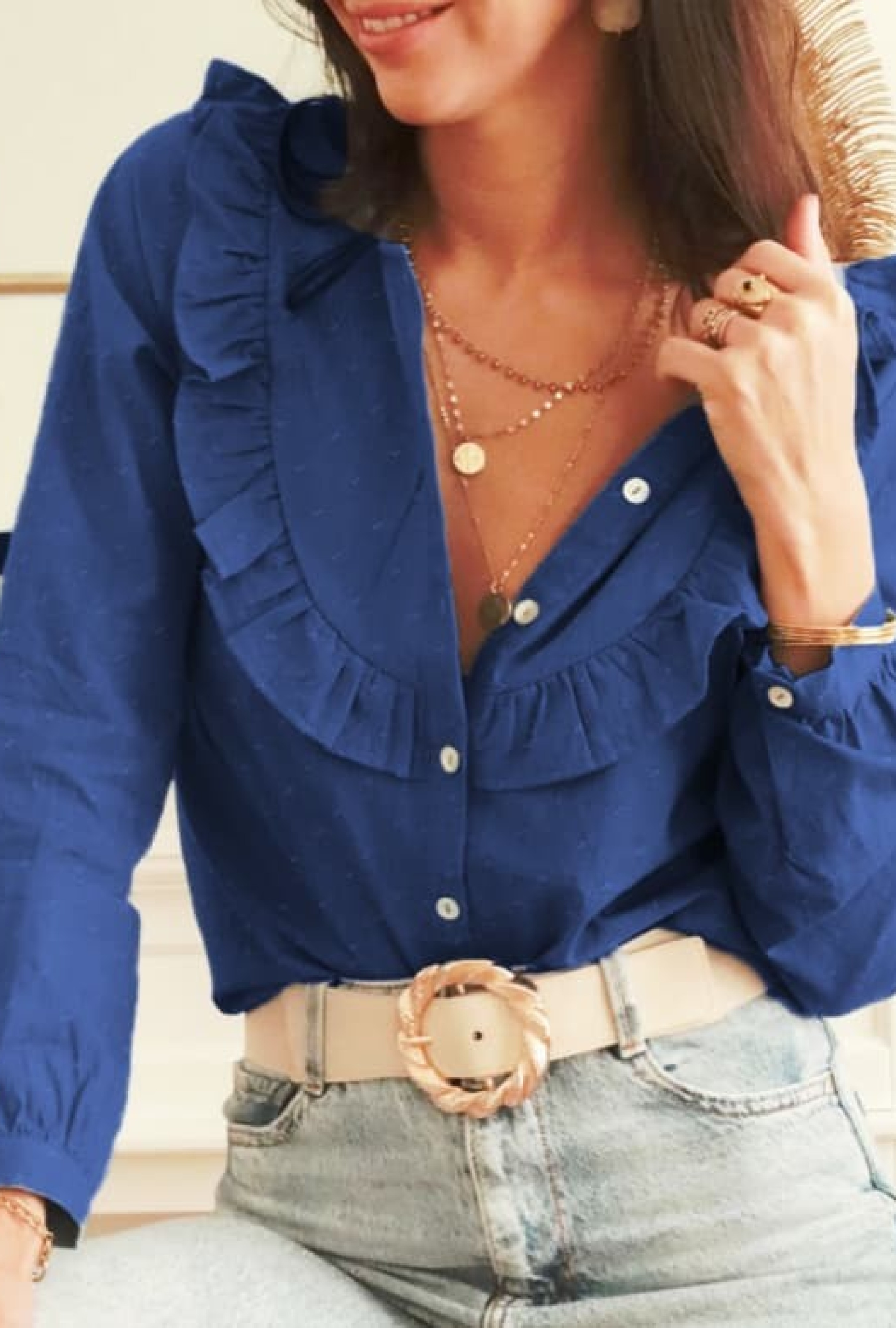 Chemise Idalie bleue