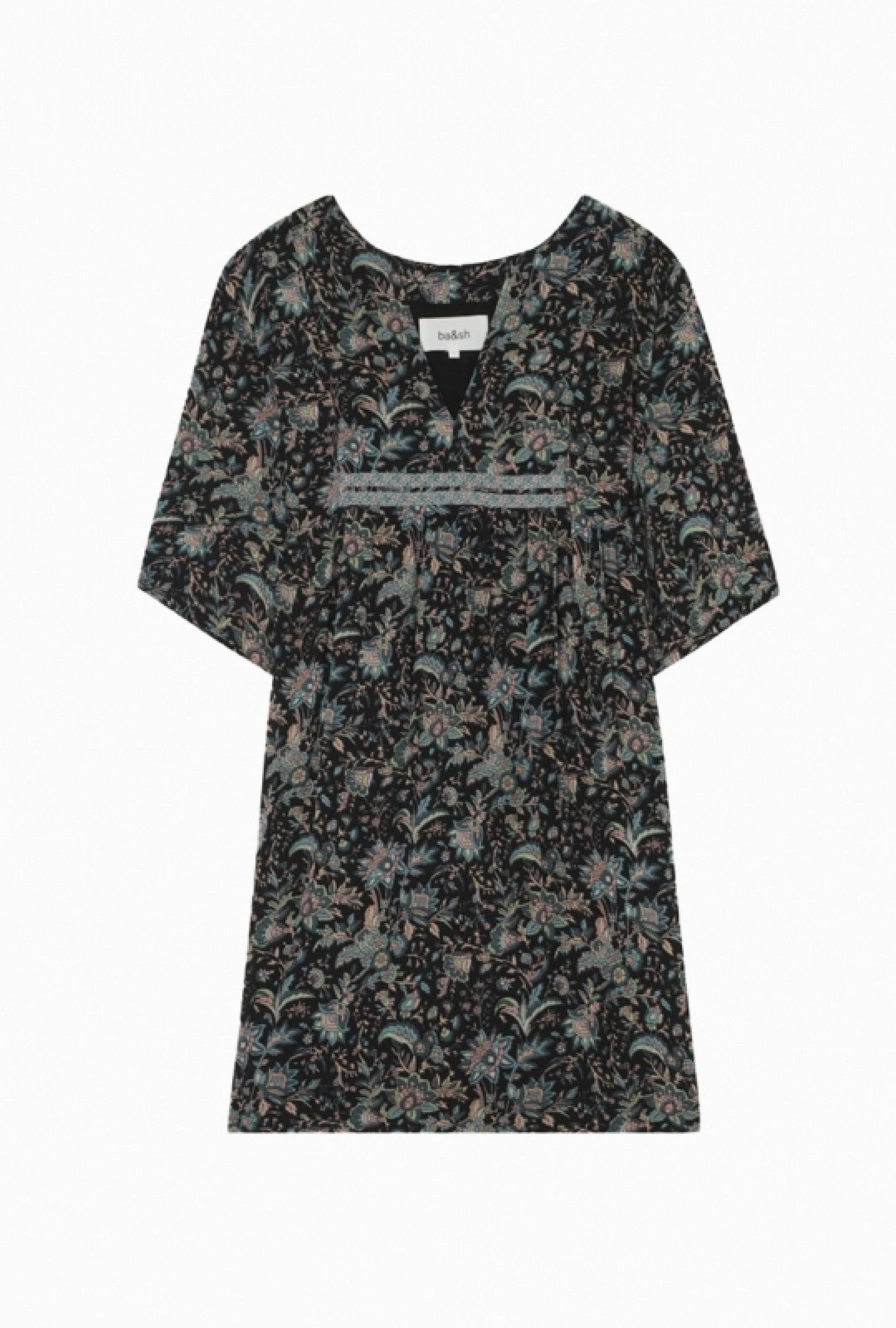 Robe Boho Noire Imprimée