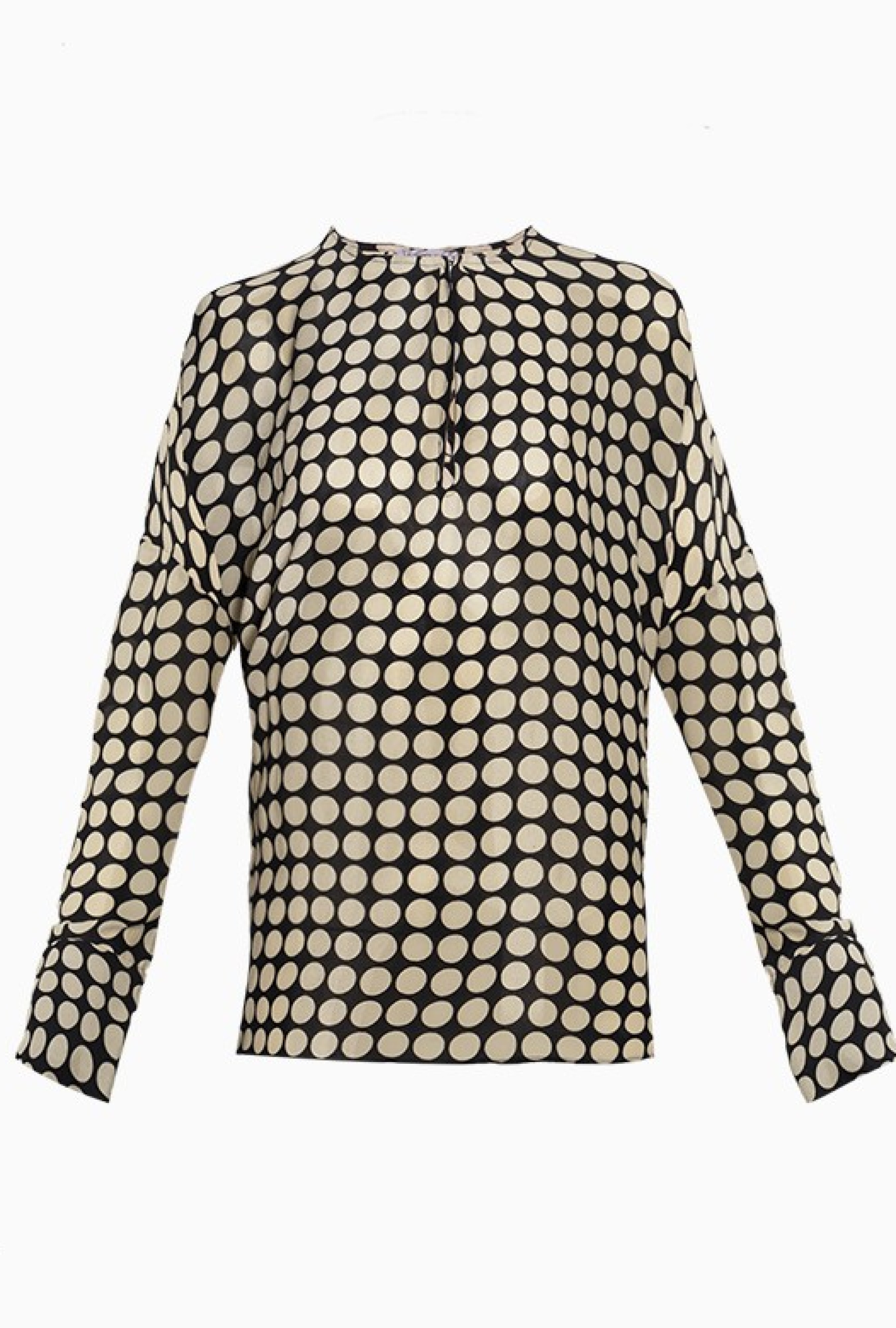 Blouse Laurence Bras A Pois Beiges