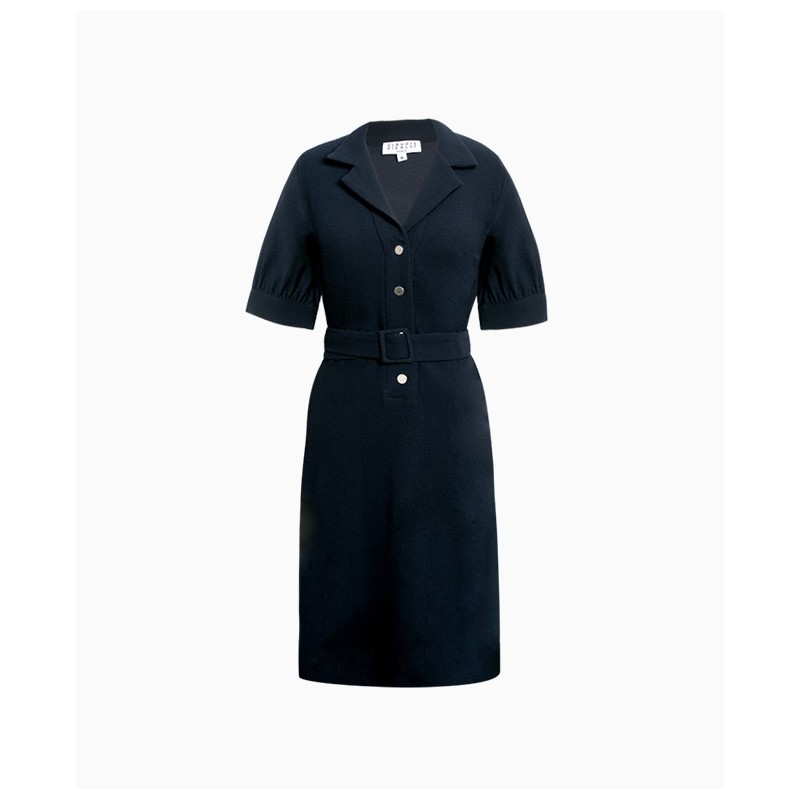 Robe Claudie Pierlot Rosea Bis Marine-Exclusivité web