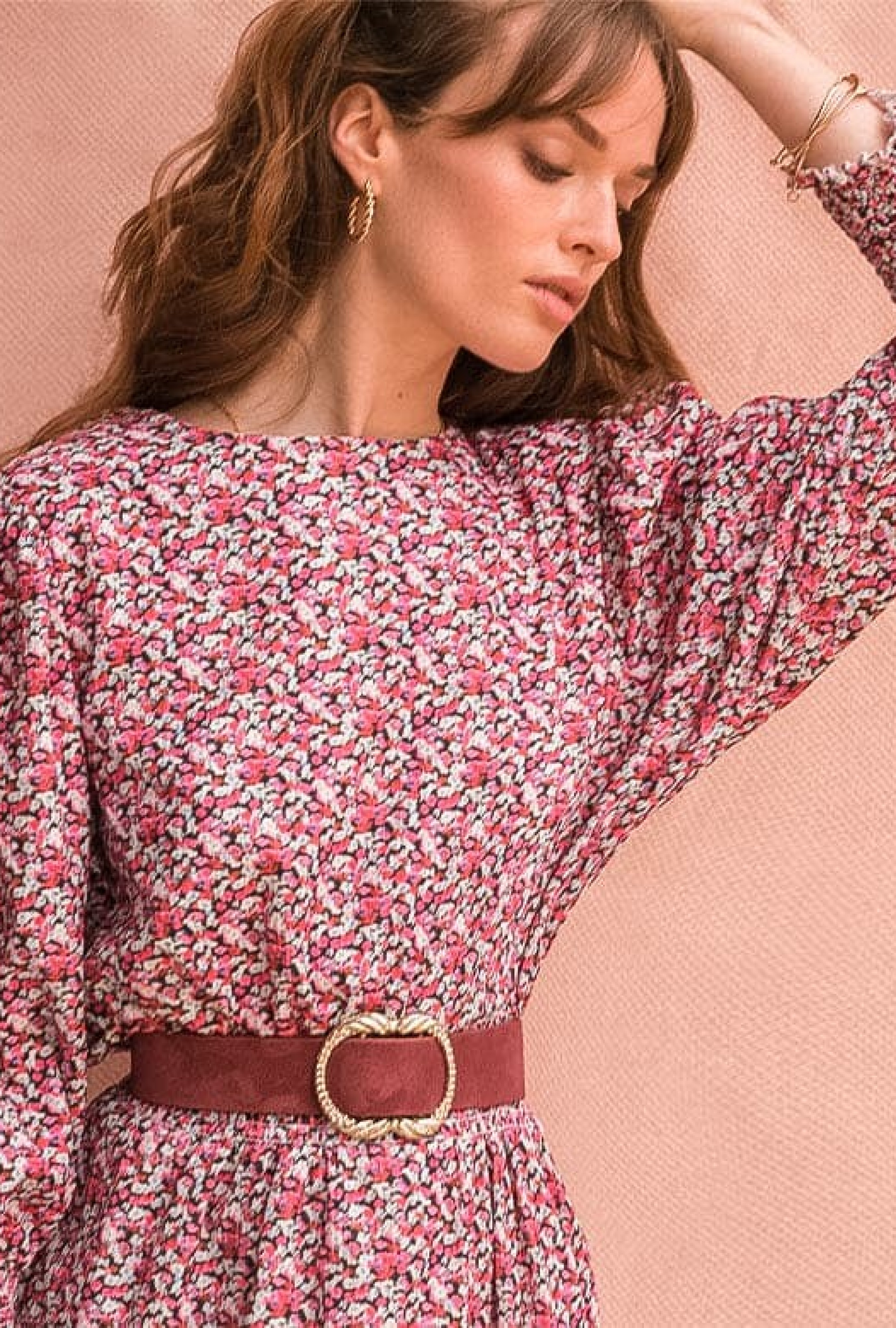 Robe Fleurie Rose
