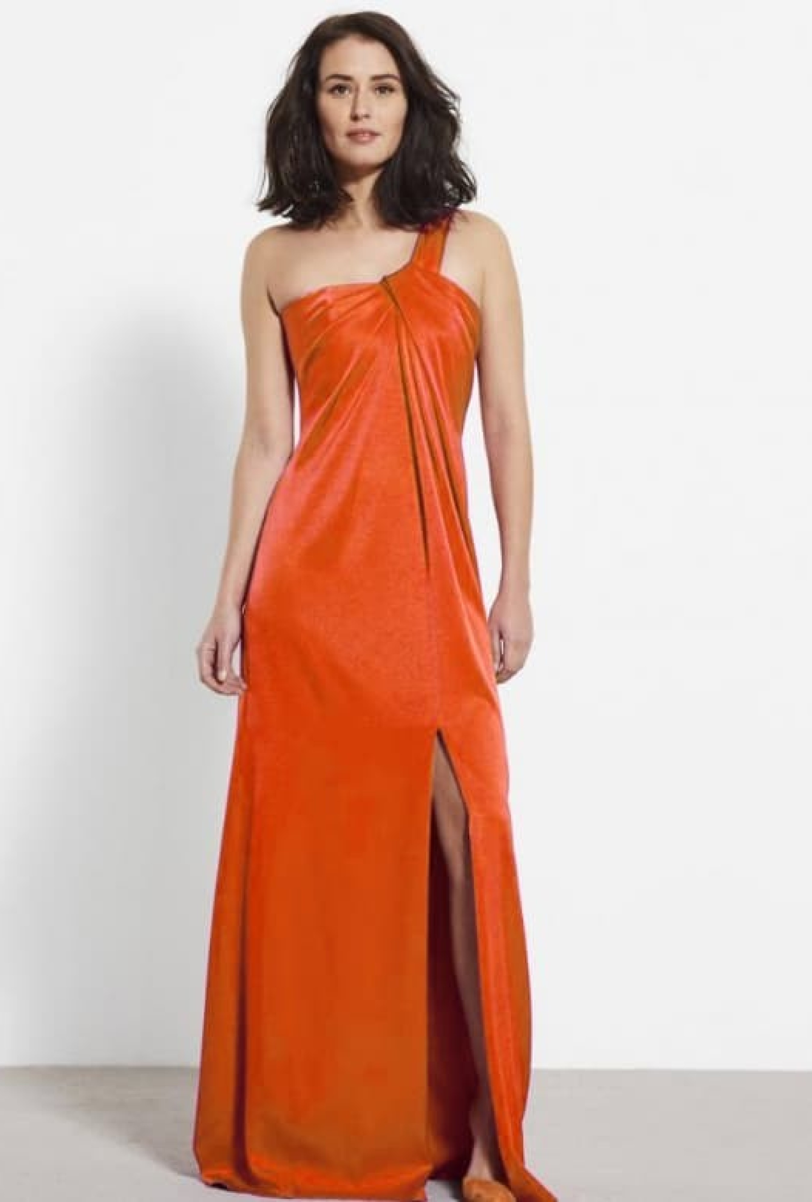 Robe Drapée en Satin