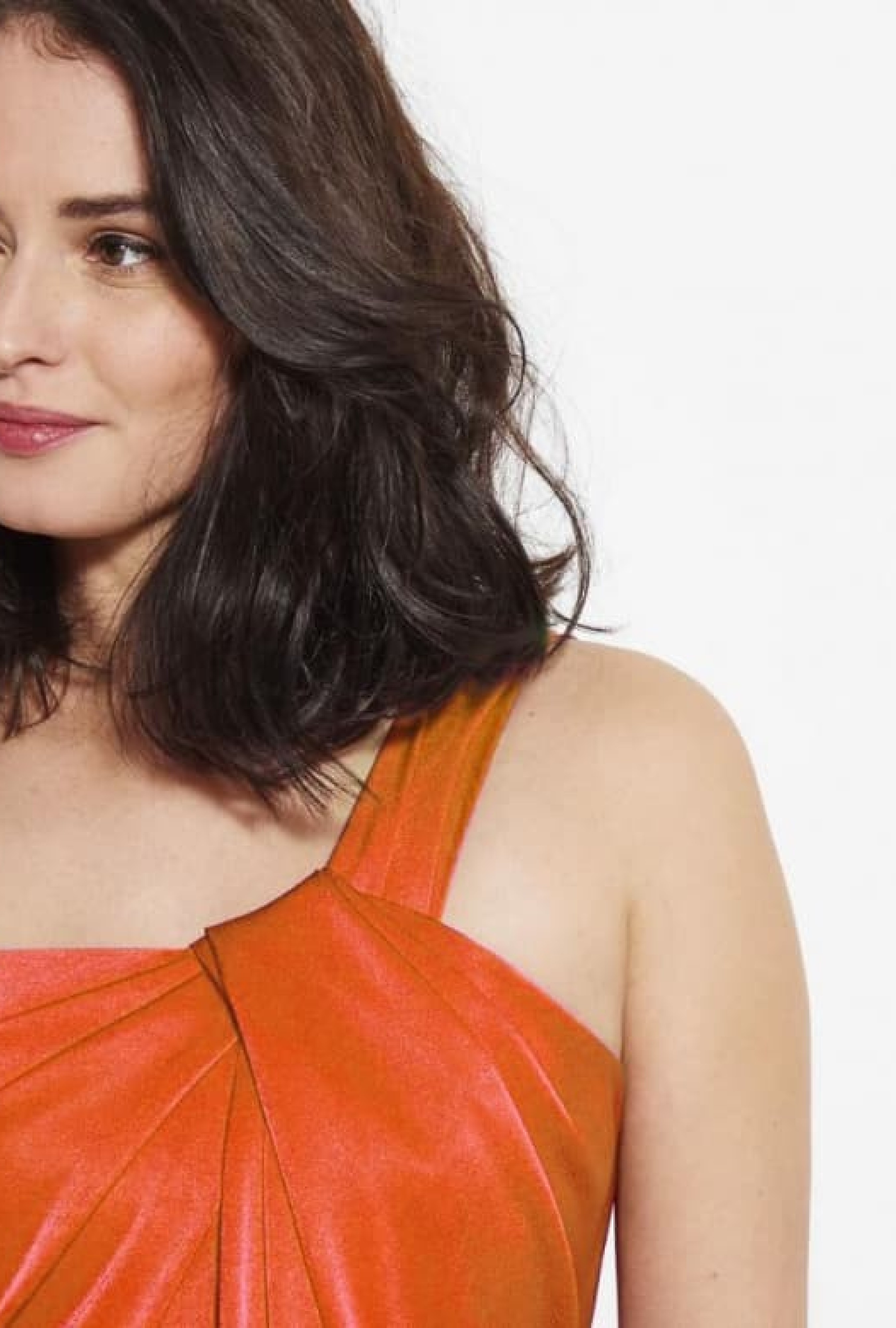 Robe Drapée en Satin