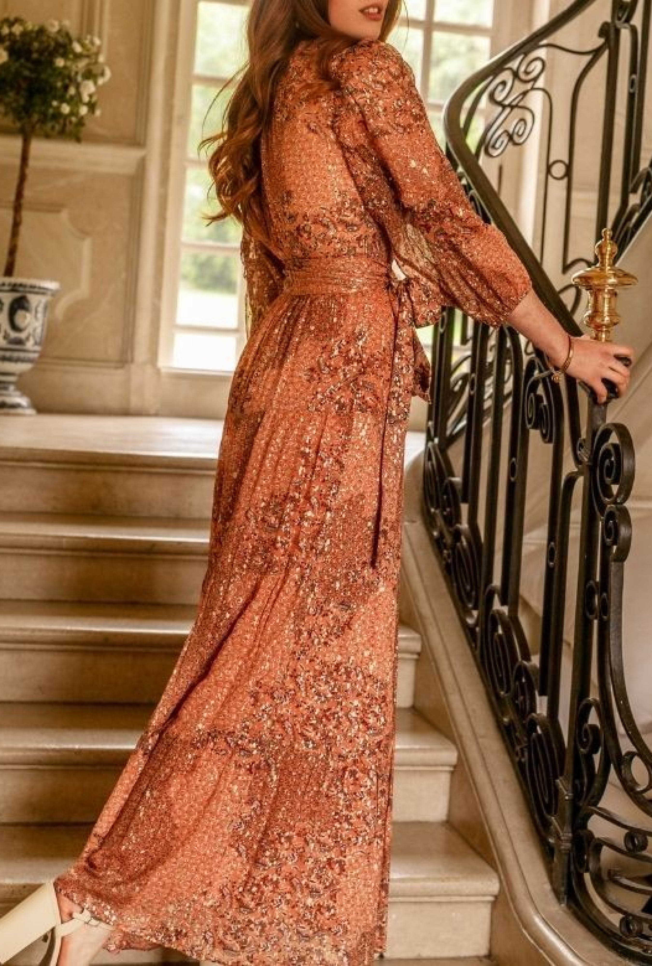 Robe Oriane Pêche-Exclusivité web