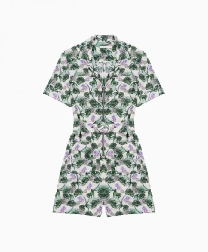 Combishort Maje en lin imprimé