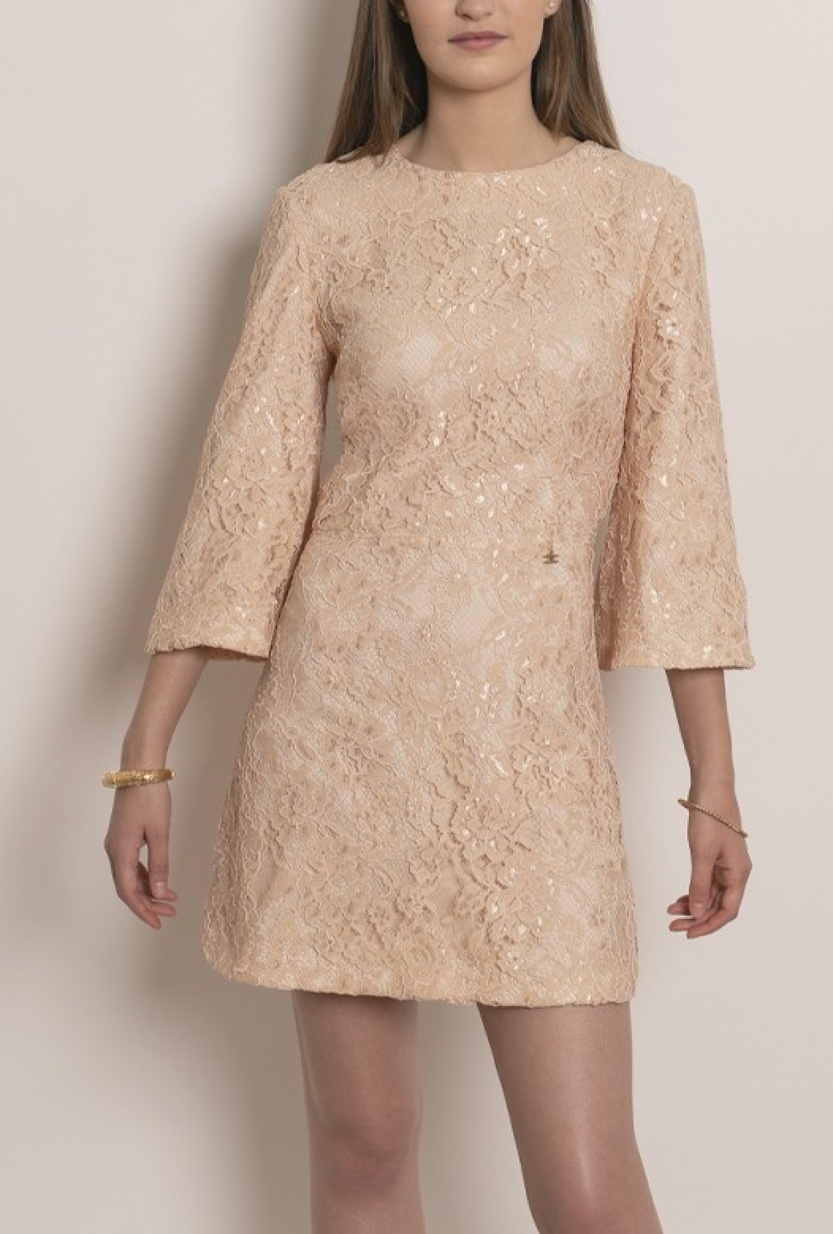 Robe Broderie Anglaise Beige